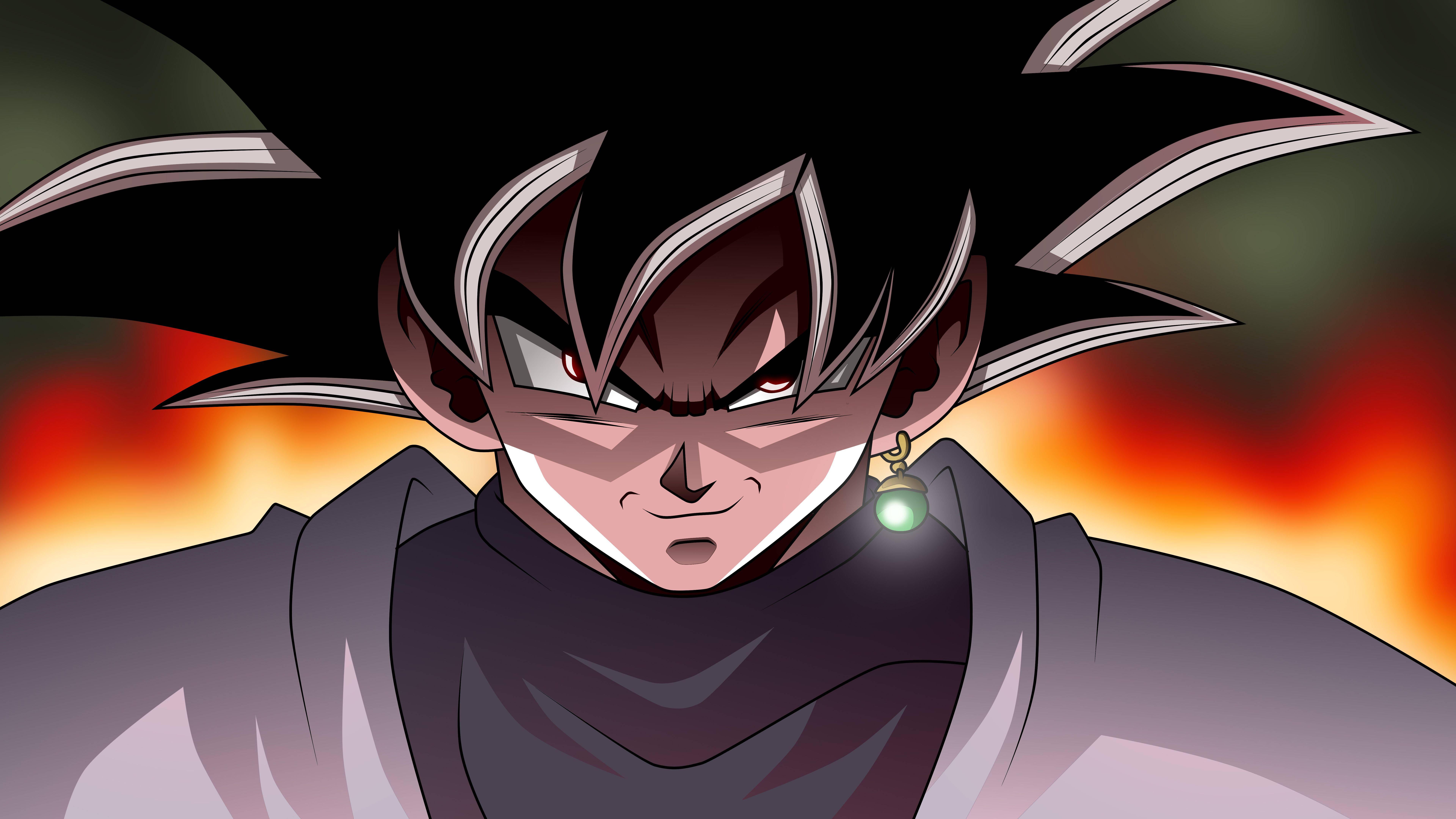 Goku Black reveals his demonic form in preparation for a surprise assault — 7680x4320 wallpaper