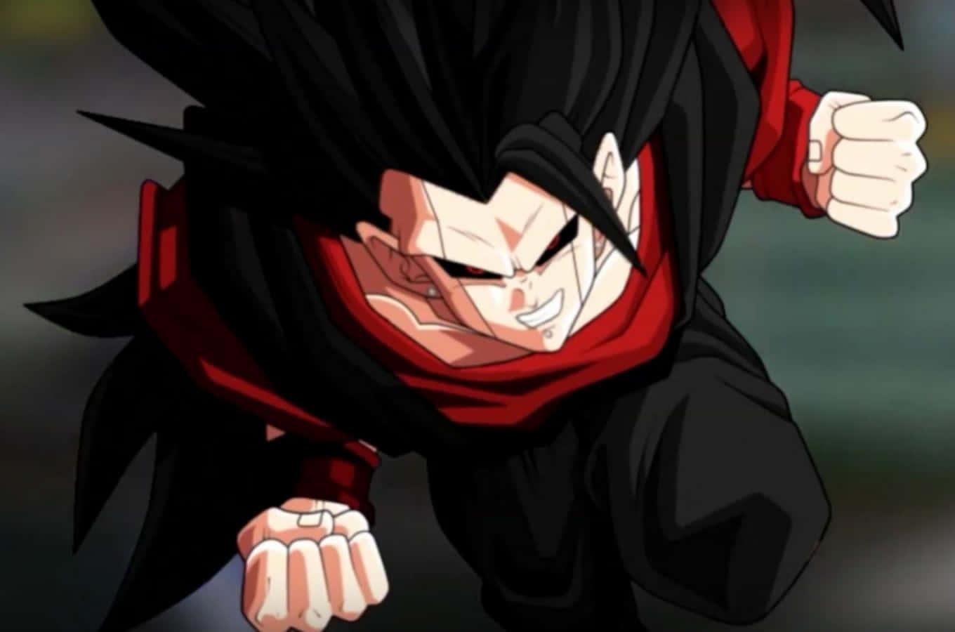 Goku Black unleashing his overwhelming power — 1360x900 wallpaper