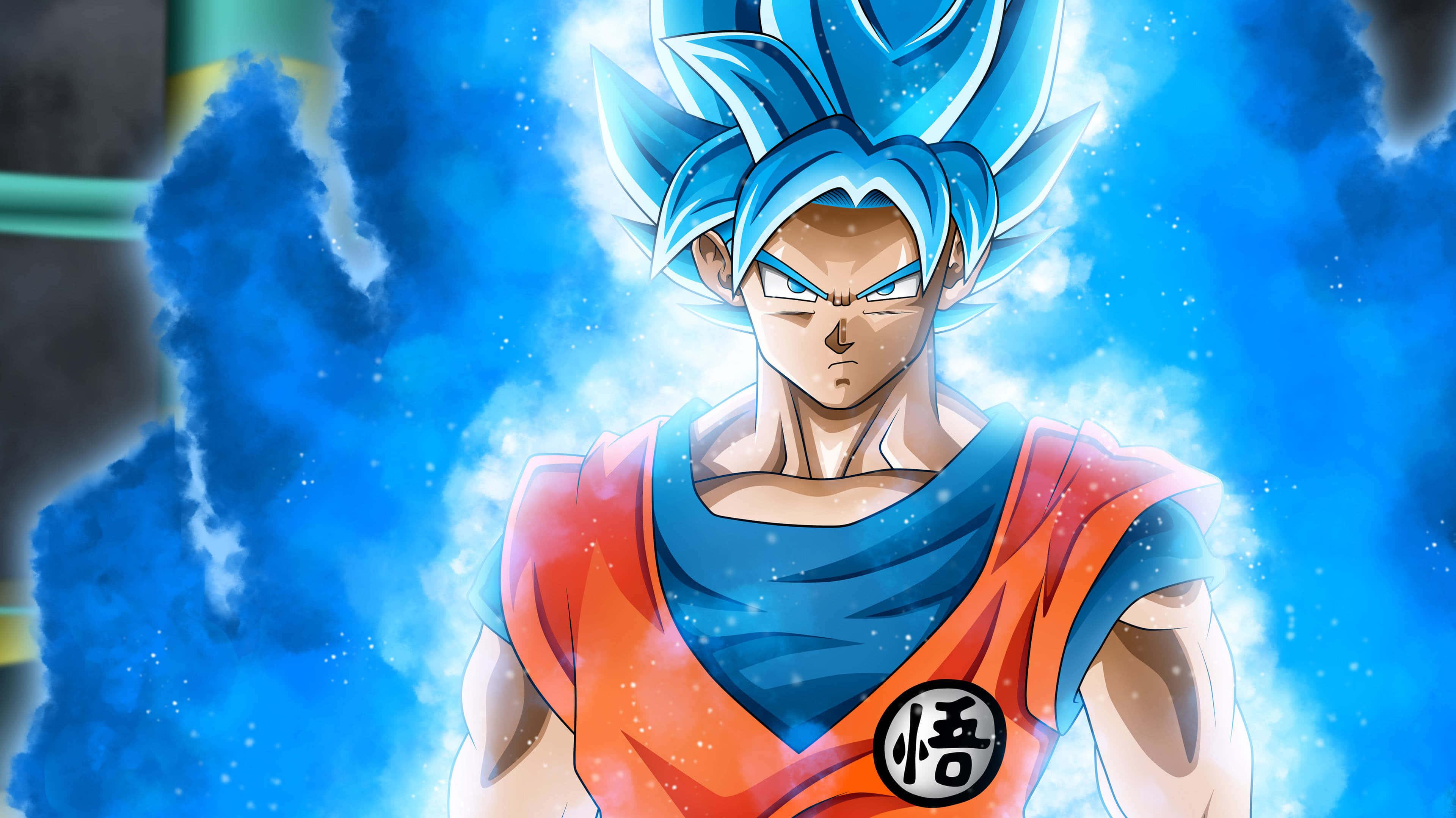 Goku Blue Flame Dragon Ball Super Picture — 3840x2160 wallpaper