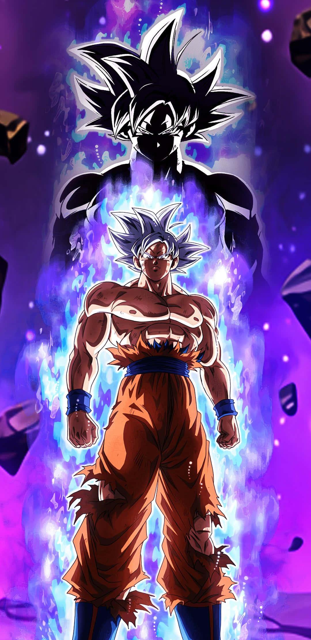 Goku harnesses the power of Ultra Instinct for an incredible transformation — 1080x2220 wallpaper