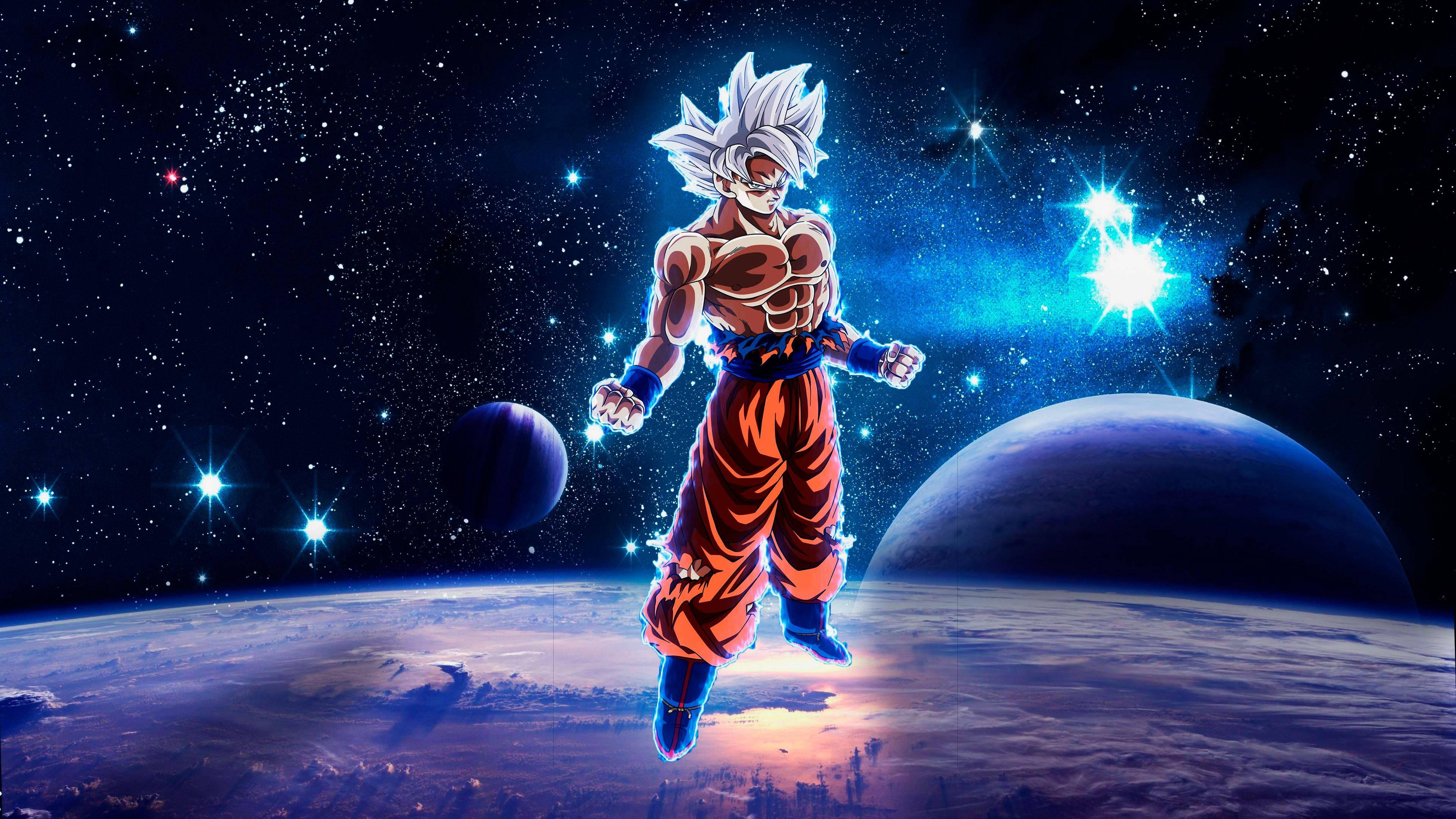 Goku Ultra Instinct Landscape Art — 3840x2160 wallpaper