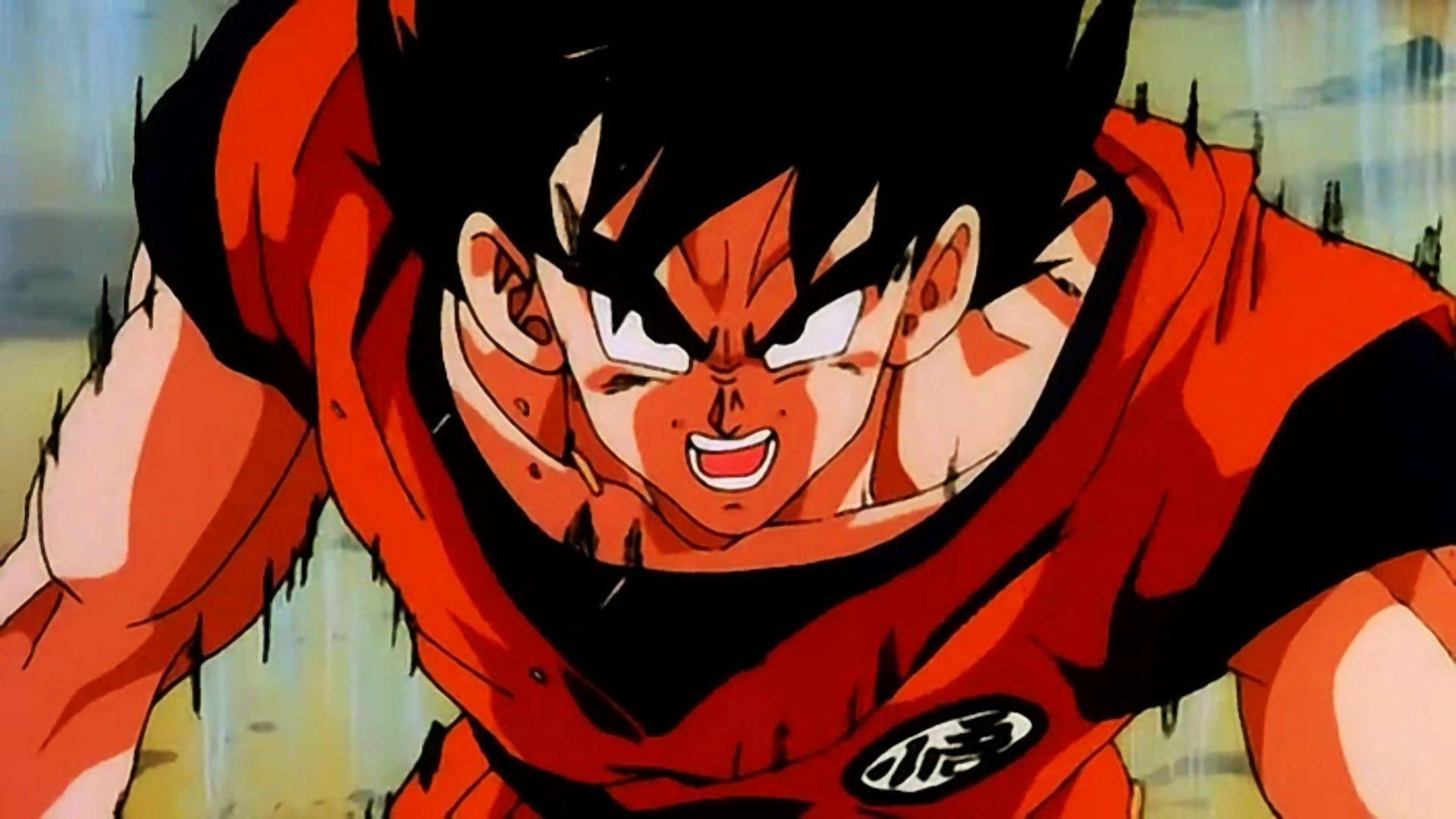 Goku unleashes his power