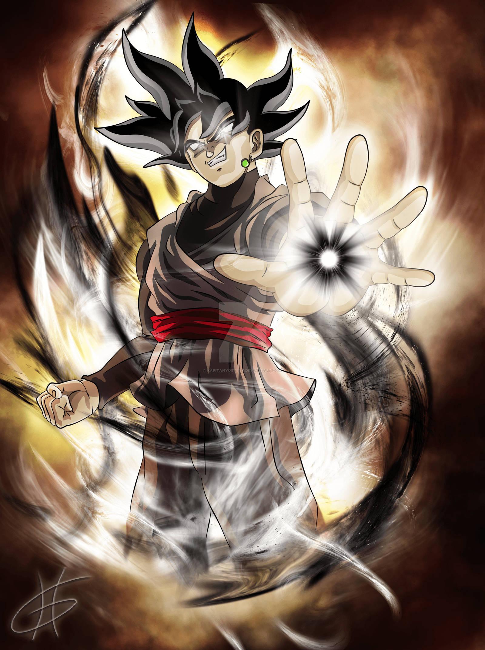 "Goku Unleashing His Super Saiyan Power"