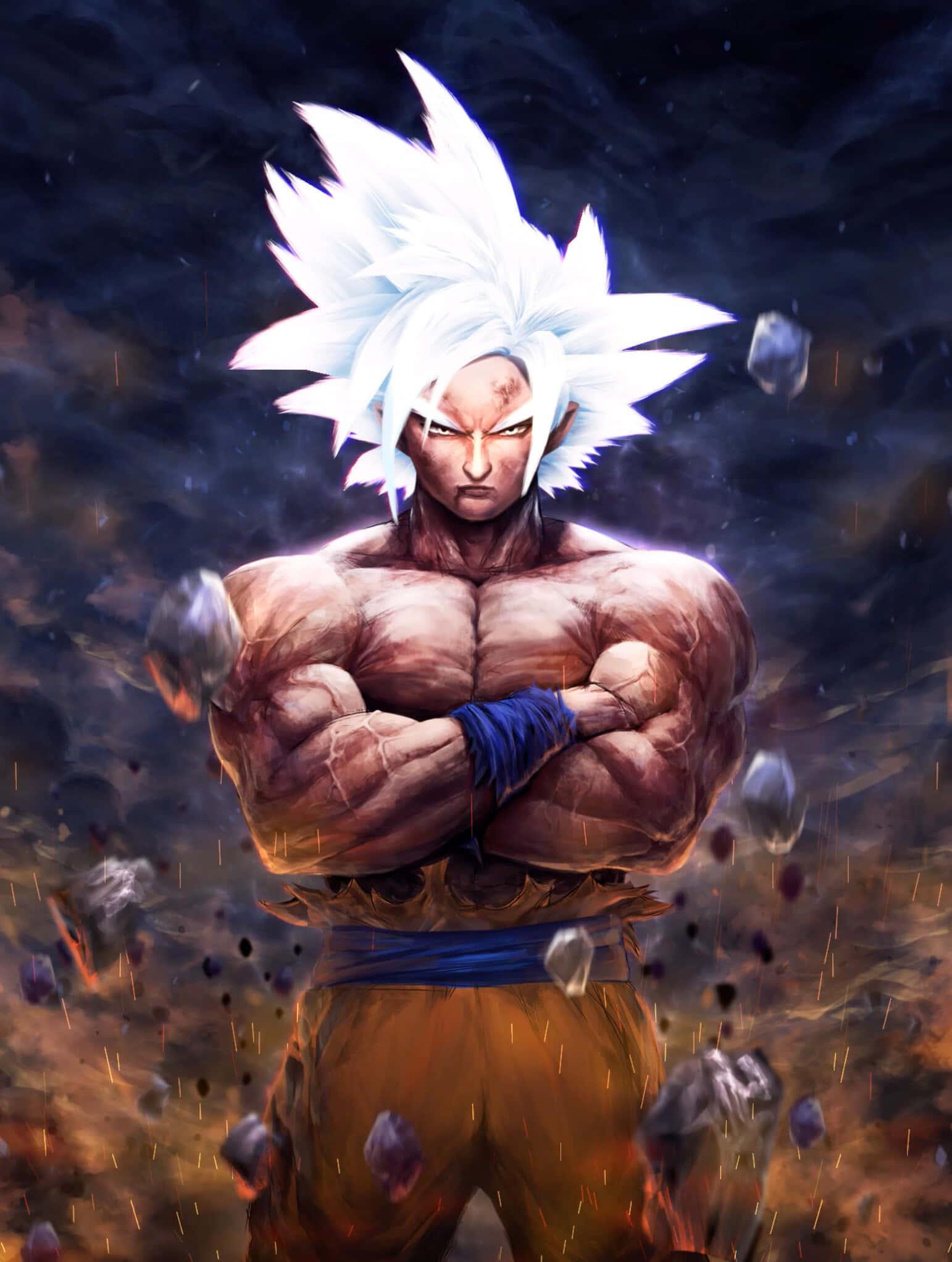 Goku unlocks his Ultra Instinct — 1542x2044 wallpaper