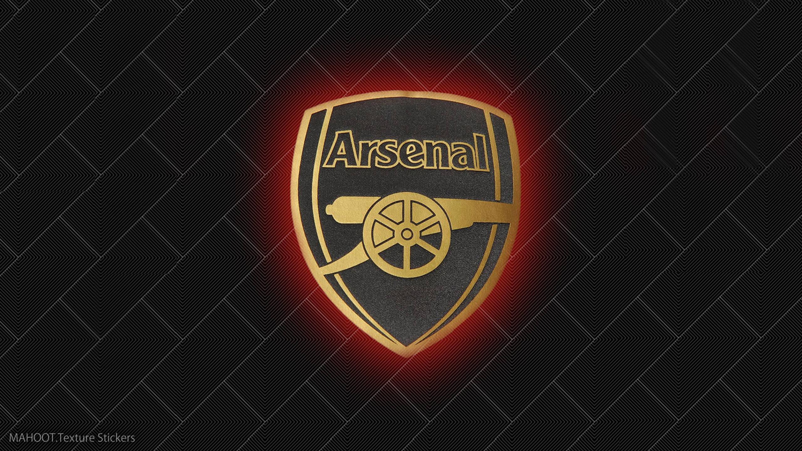 Gold And Black Arsenal Emblem — 2560x1440 wallpaper