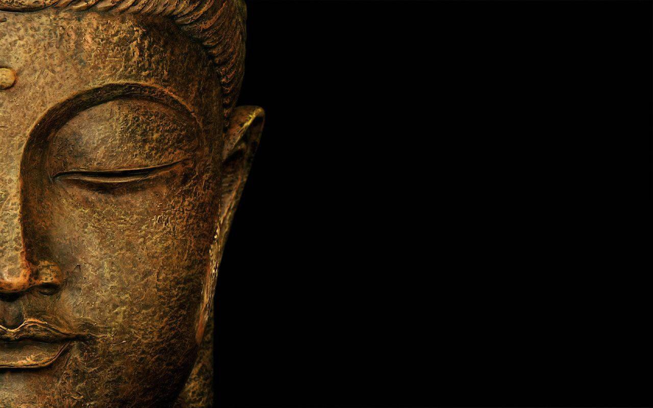 Gold Buddha In Black — 1280x800 wallpaper
