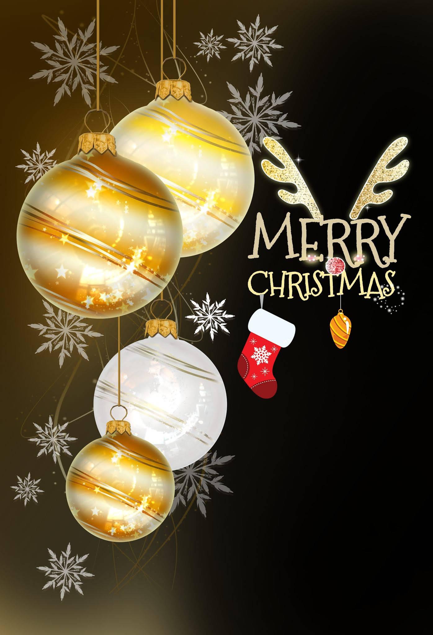 Gold Christmas Balls IPhone — 1396x2048 wallpaper