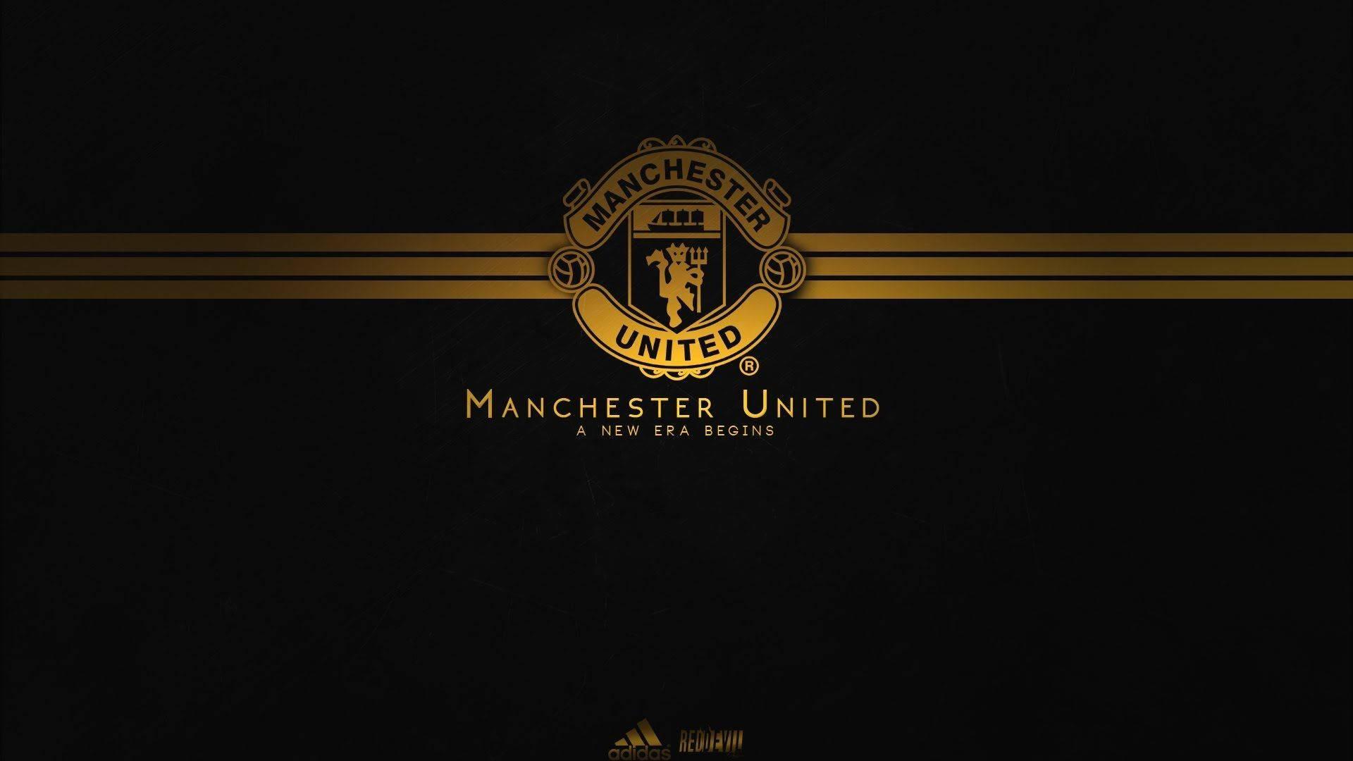 Gold Manchester United Logo — 1920x1080 wallpaper