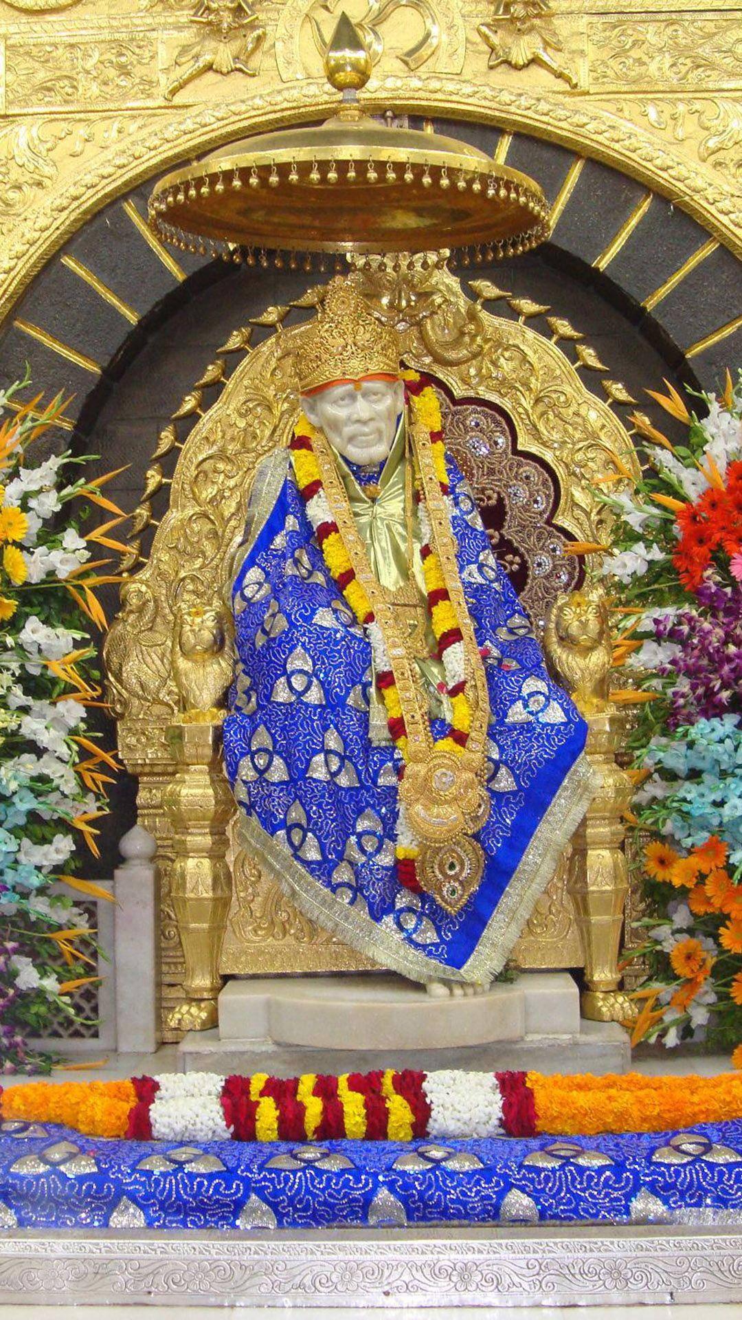 Golden Altar Of Sai Baba Phone — 1080x1920 wallpaper