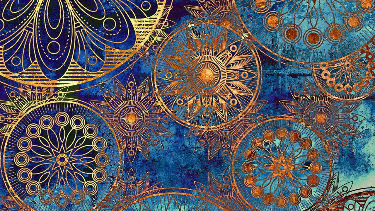 Golden Mandala Art — 1280x720 wallpaper