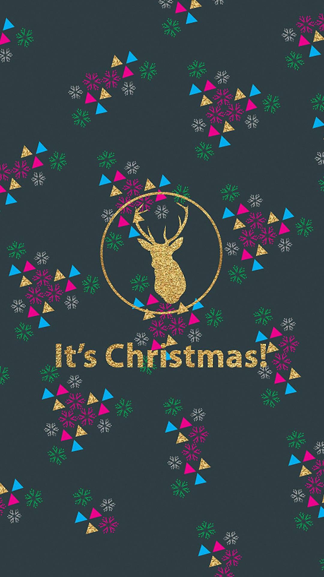 Golden Reindeer - Captivating Christmas iPhone Wallpaper — 1080x1920 wallpaper