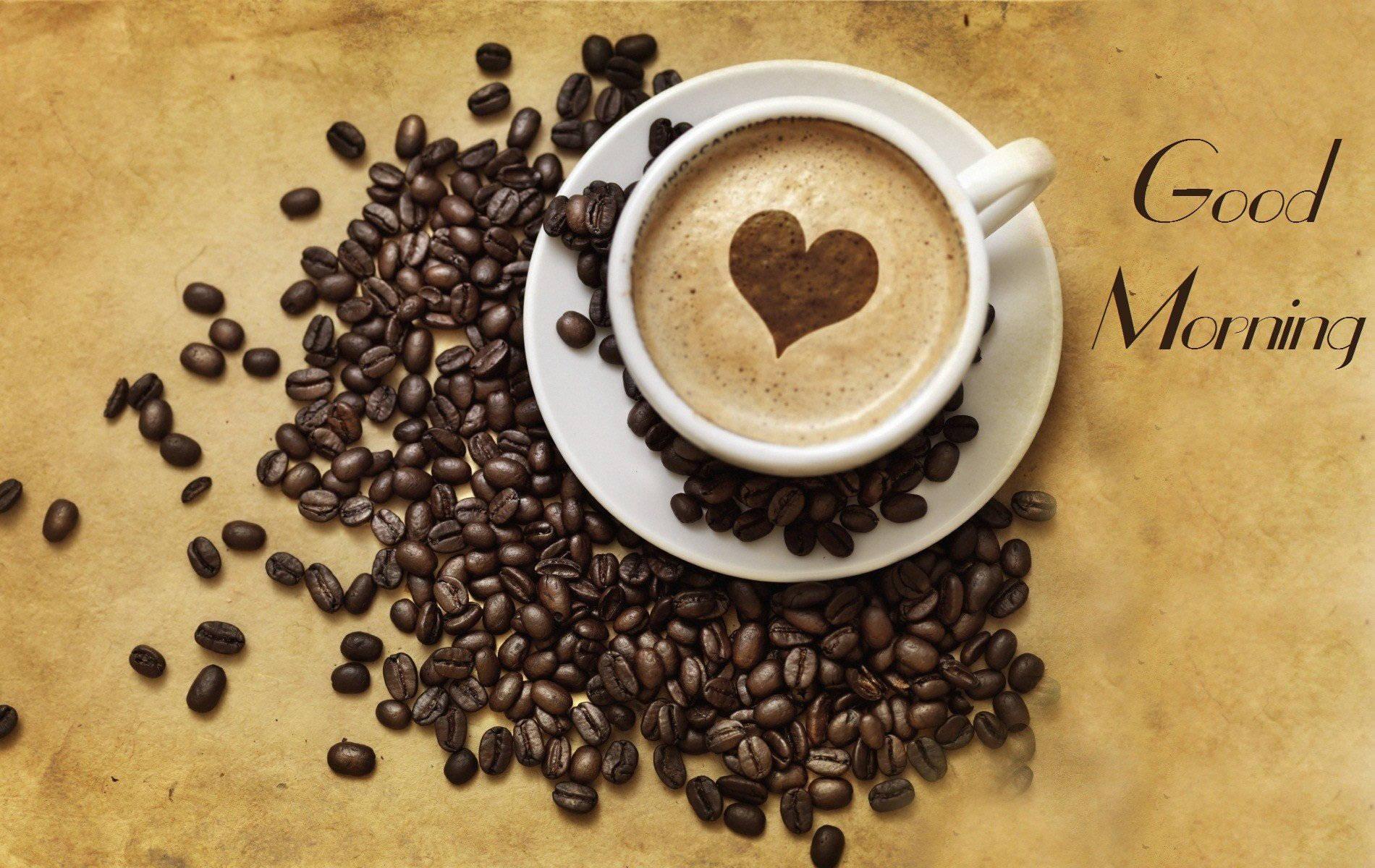 Good Morning Coffee Heart — 1900x1200 wallpaper