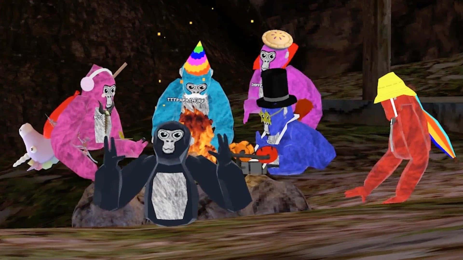 Gorilla Tag Colorful Players Gathering — 1920x1080 wallpaper