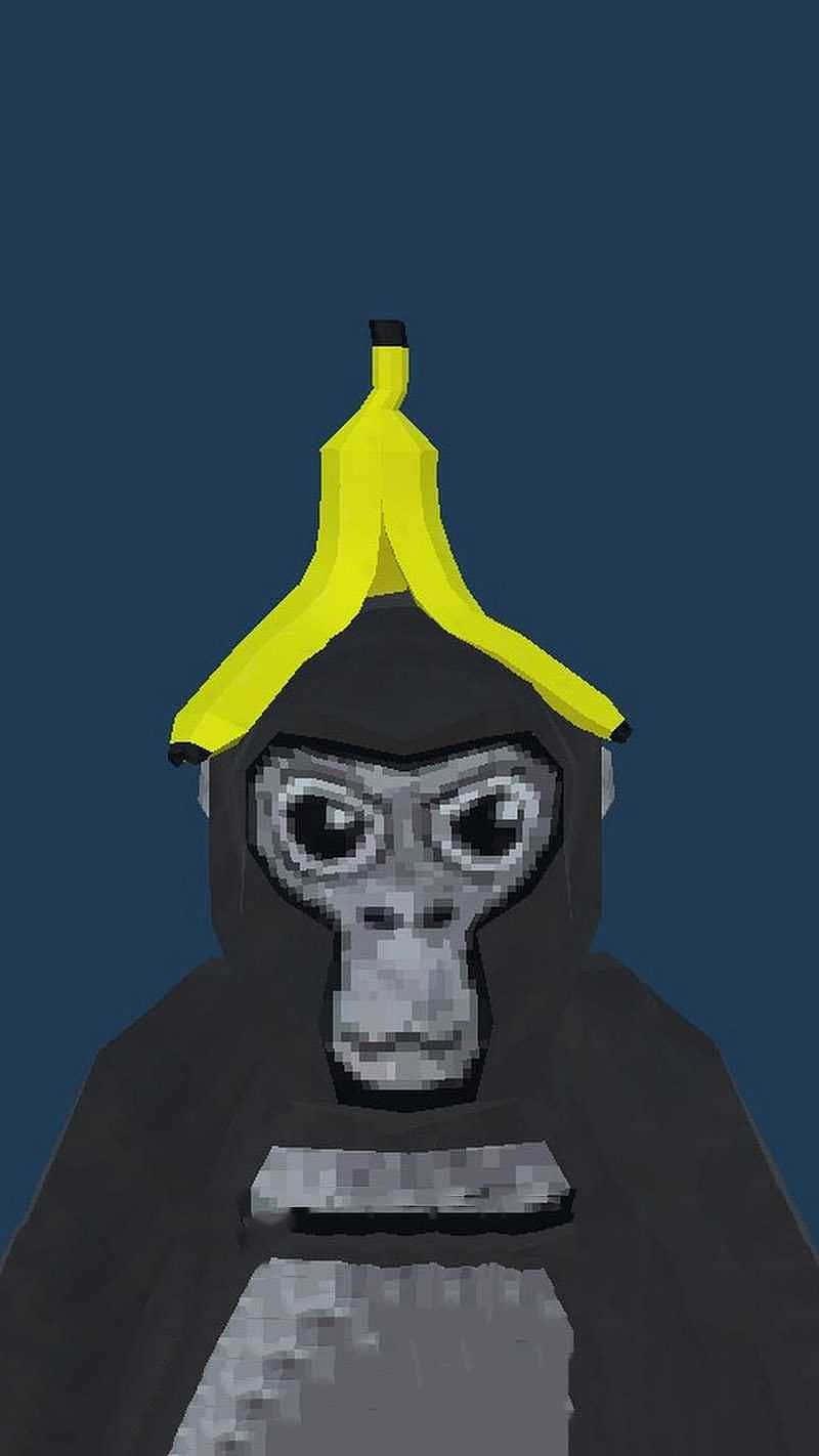 Gorilla Tag With Banana Peel Portrait — 800x1422 wallpaper