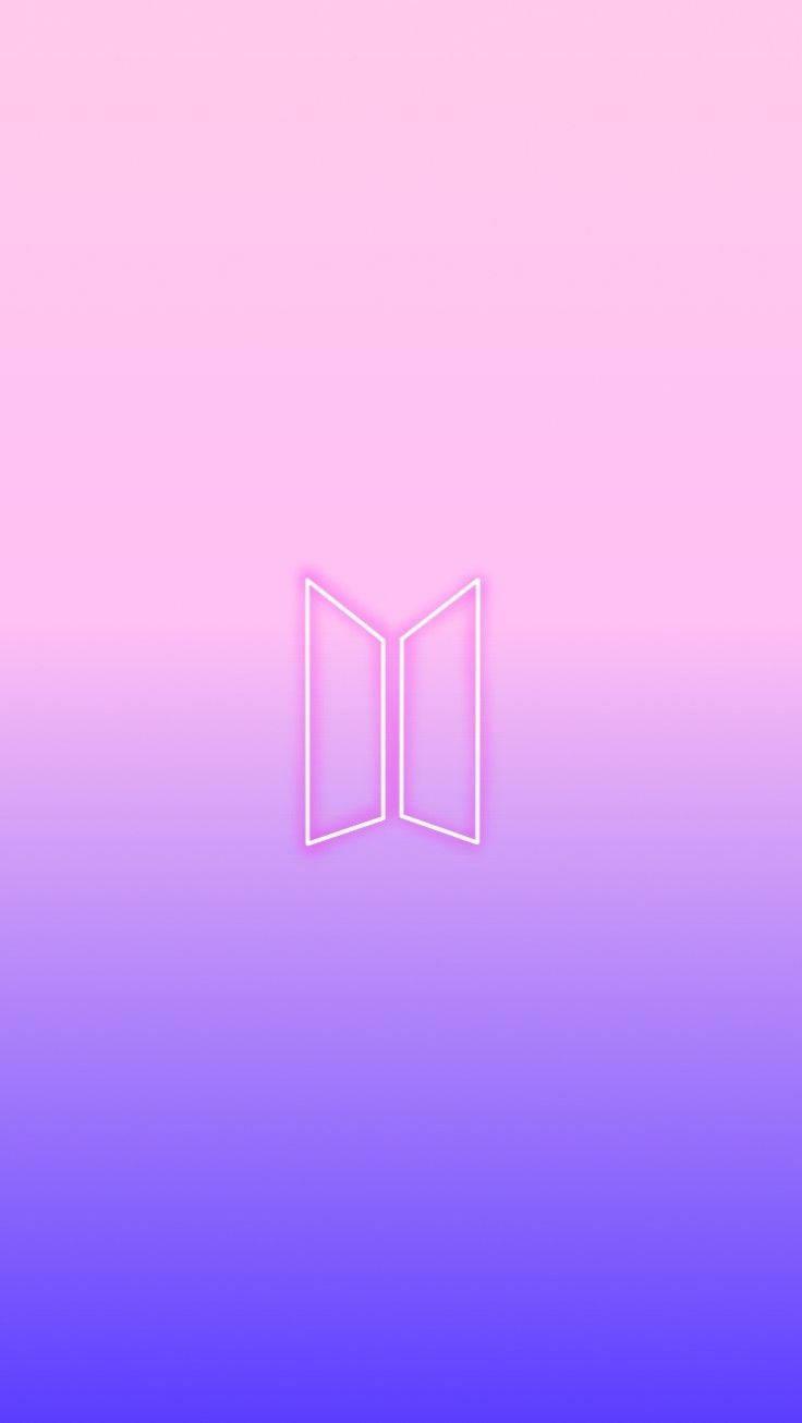 Gradient Purple BTS Logo — 736x1306 wallpaper