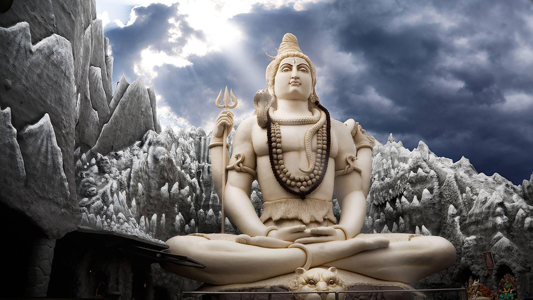 Grand Lord Shiva Sculpture — 1820x1024 wallpaper