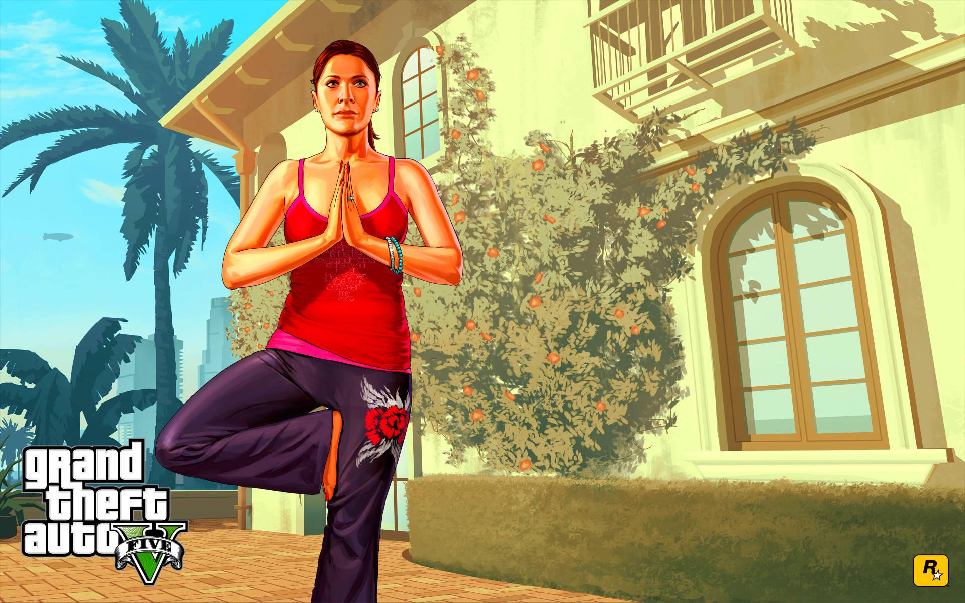 Grand Theft Auto 5 - Amanda de Santa in Action — 1920x1200 wallpaper