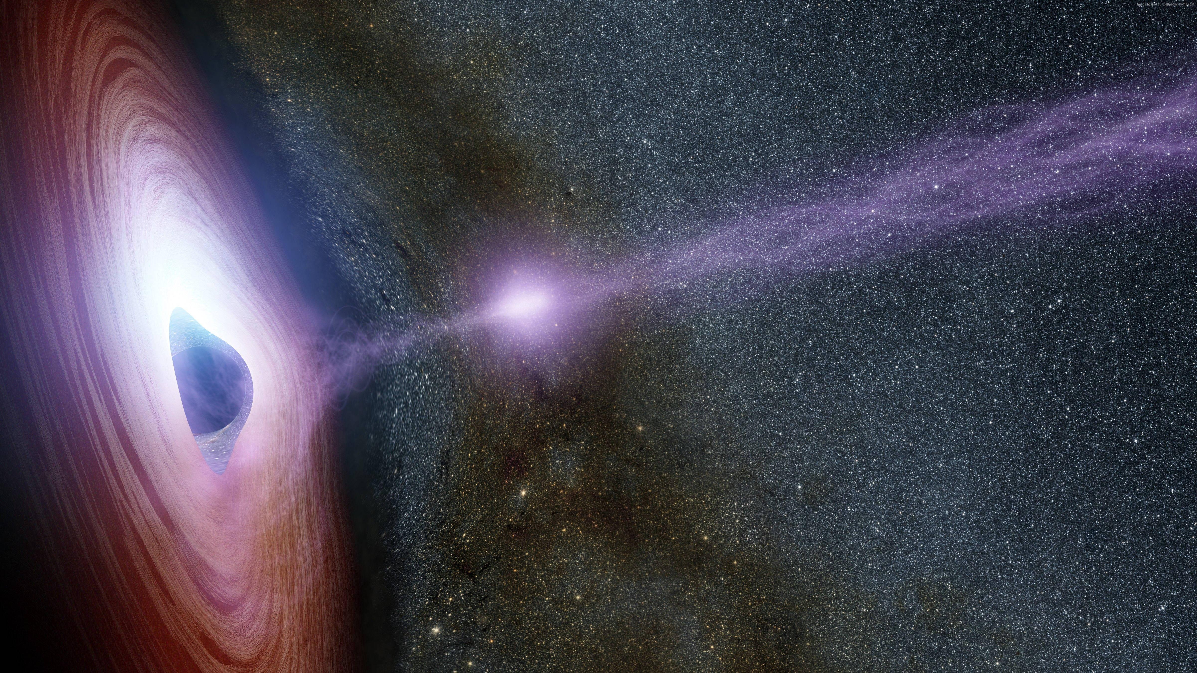Gravity Pulling Black Hole — 4800x2700 wallpaper