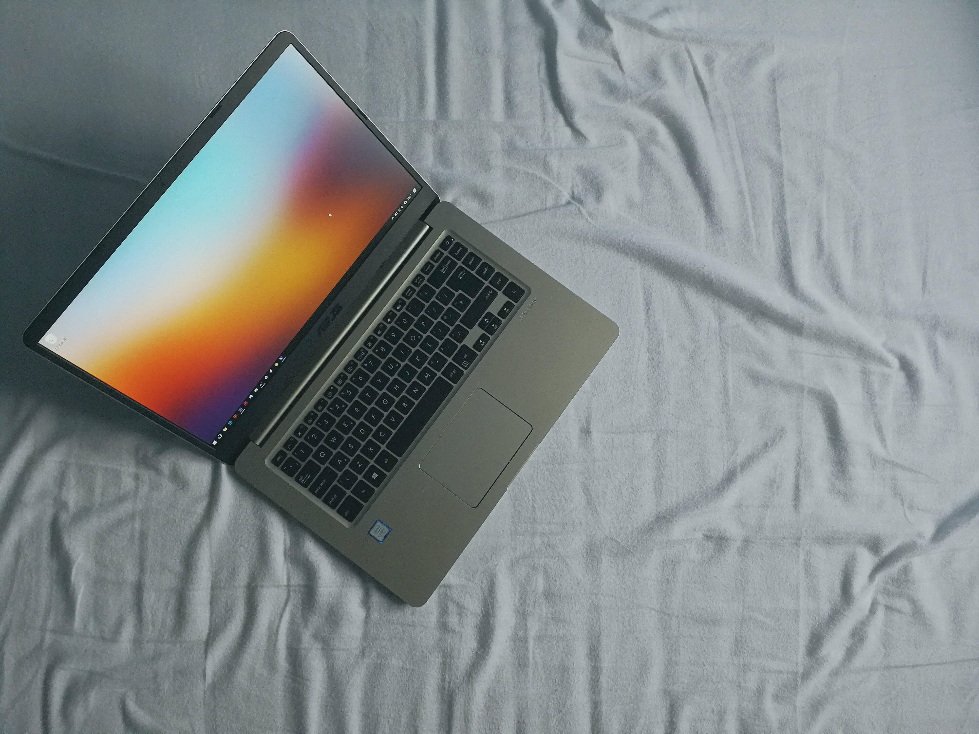Gray Asus Laptop Top View — 3968x2976 wallpaper