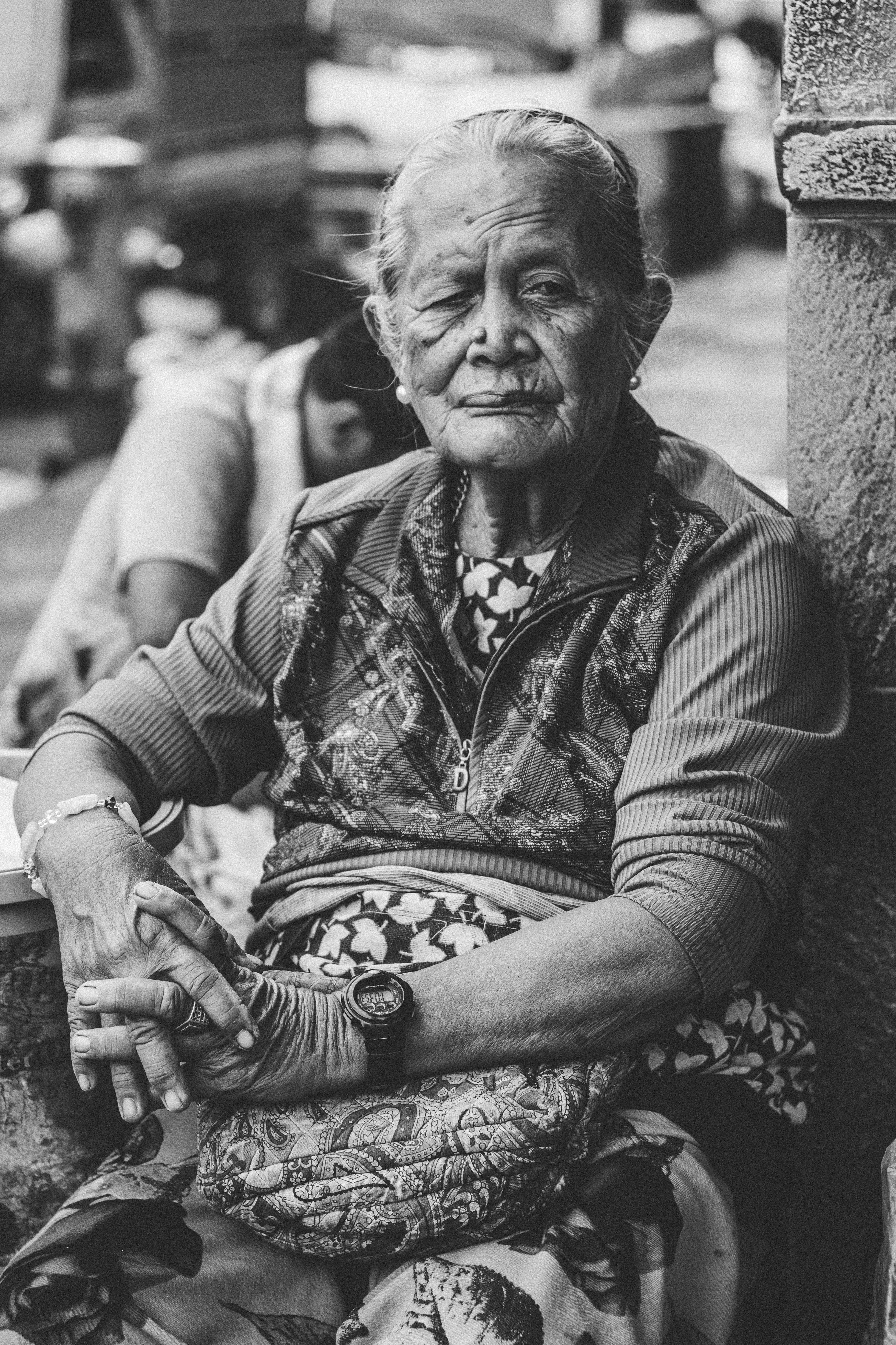 Gray-scale Photo Of Woman — 3900x5850 wallpaper