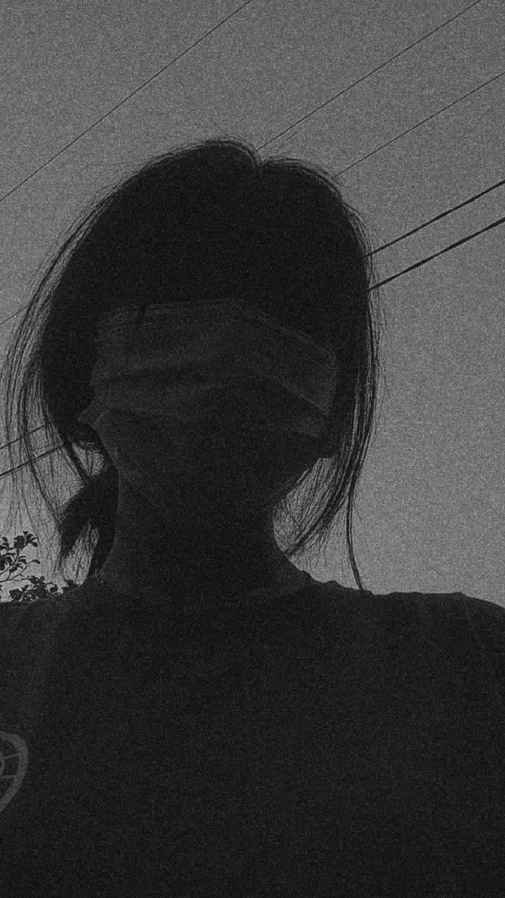 Grayscale Girl With Ponytail PFP Aesthetic — 720x1280 wallpaper