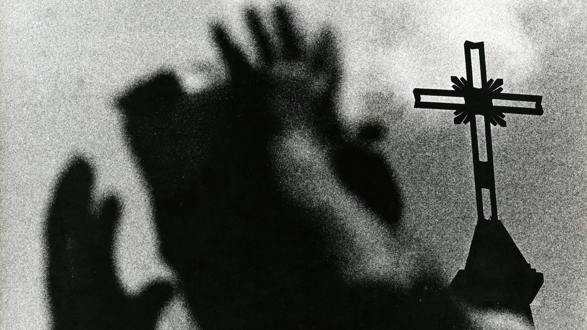 Grayscale Of Christian Cross — 2000x1125 wallpaper