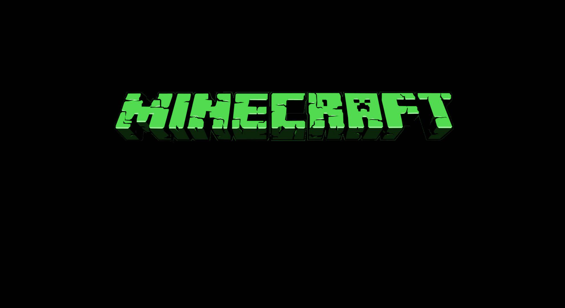 Green Minecraft Logo — 1980x1080 wallpaper