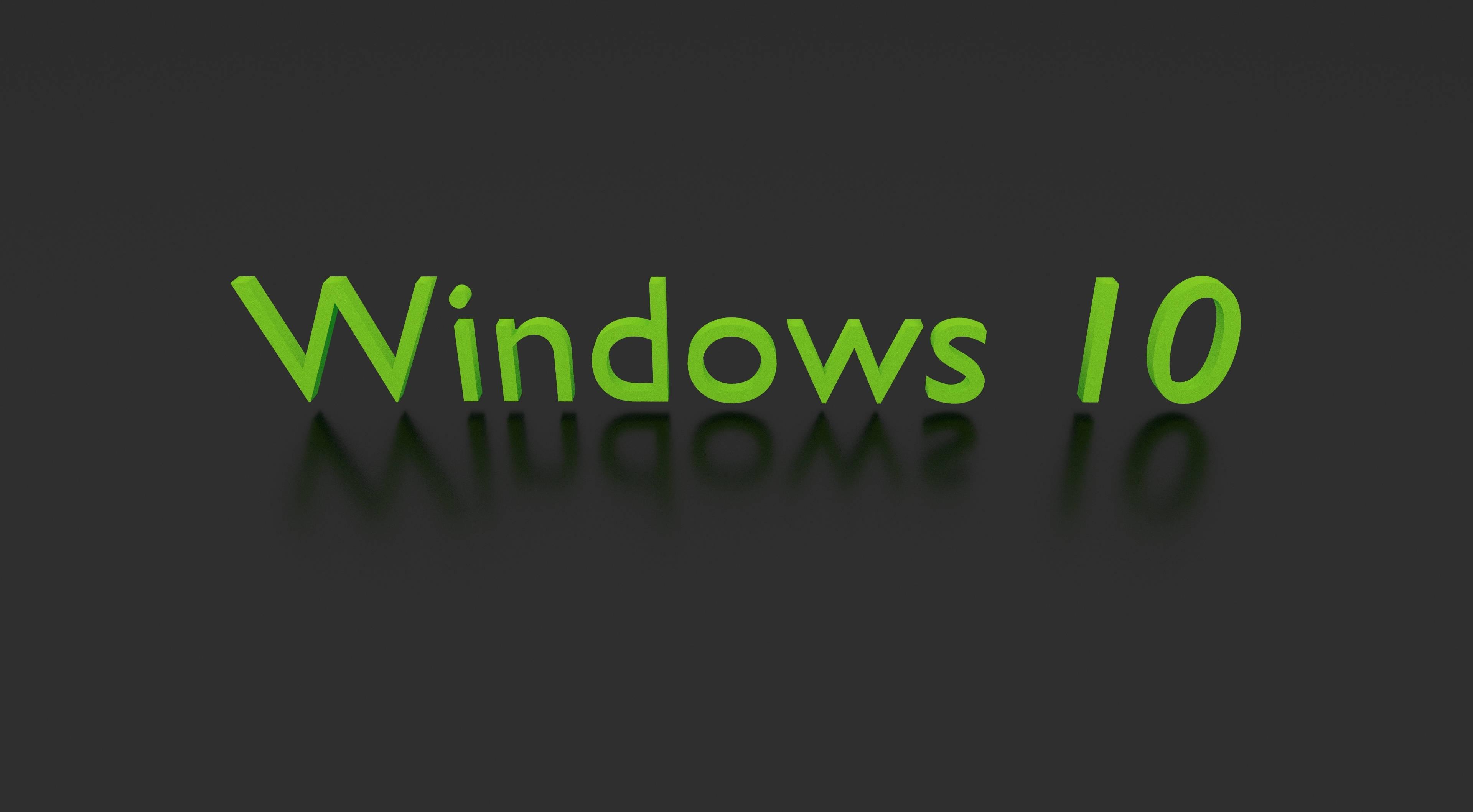 Green Windows 10 HD — 3840x2118 wallpaper