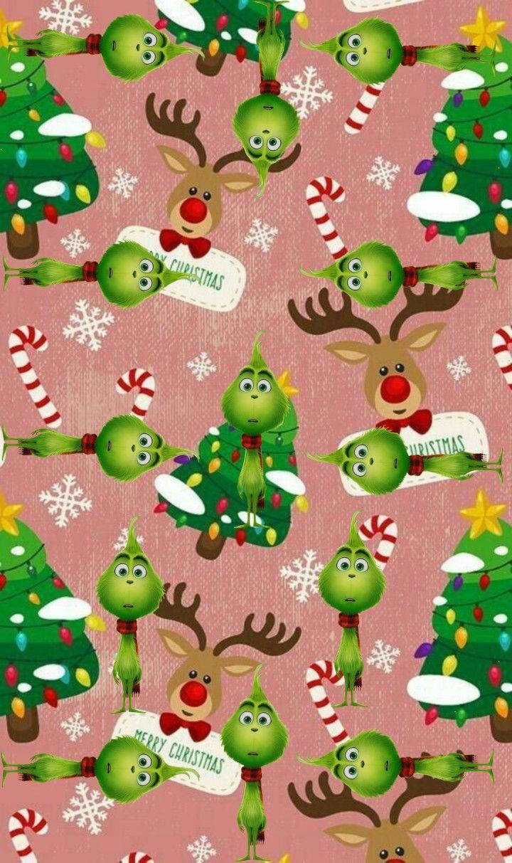 Grinch Christmas Pattern — 720x1213 wallpaper