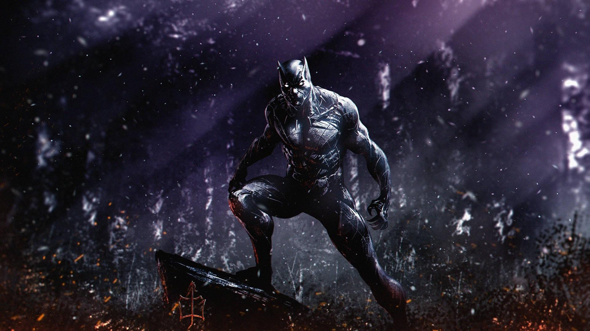 Gruesome Black Panther — 1920x1080 wallpaper