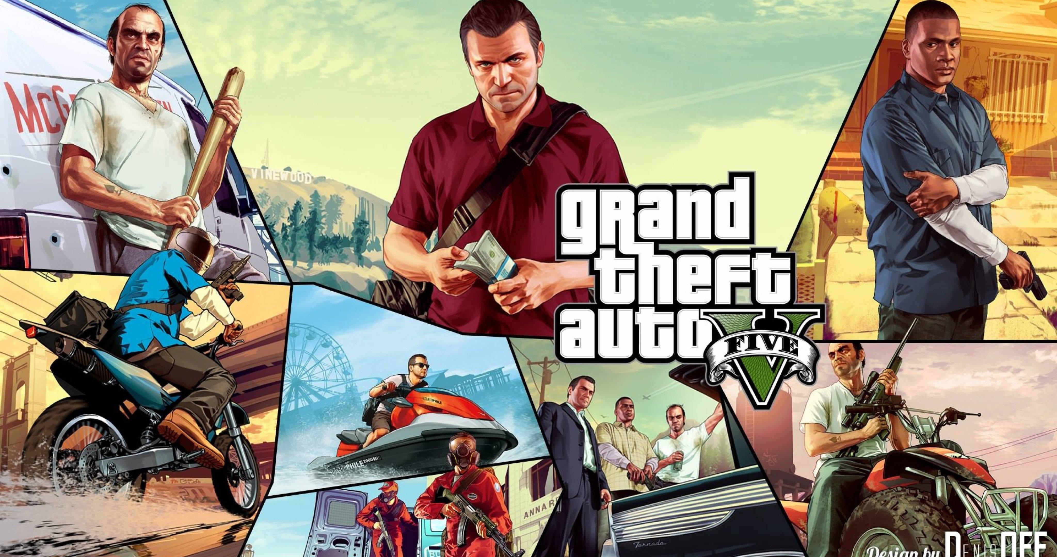 GTA 5 Photo Collage — 4096x2160 wallpaper