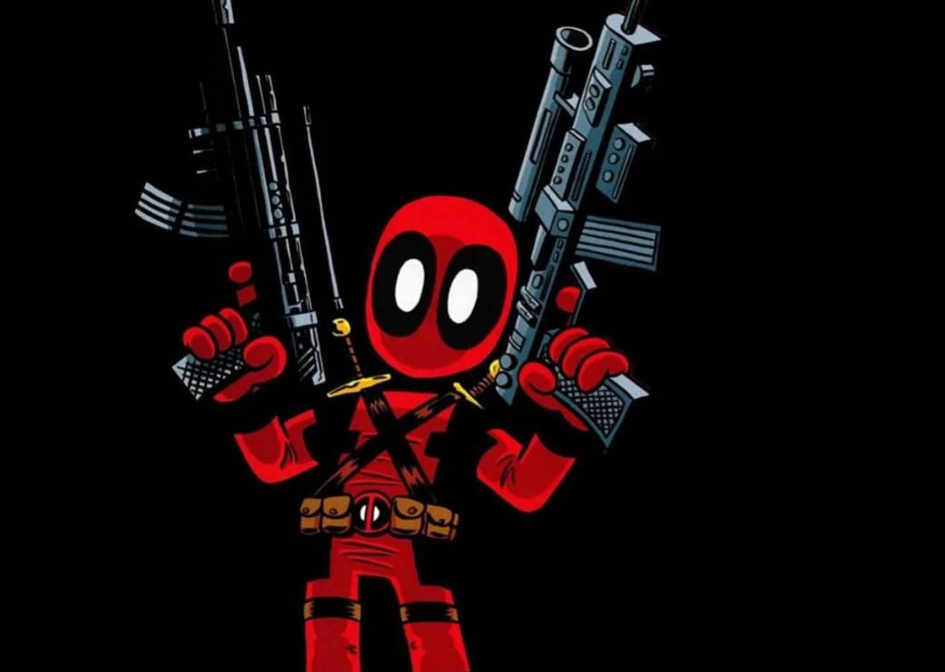 Guns Deadpool 4k Cartoon — 1041x741 wallpaper