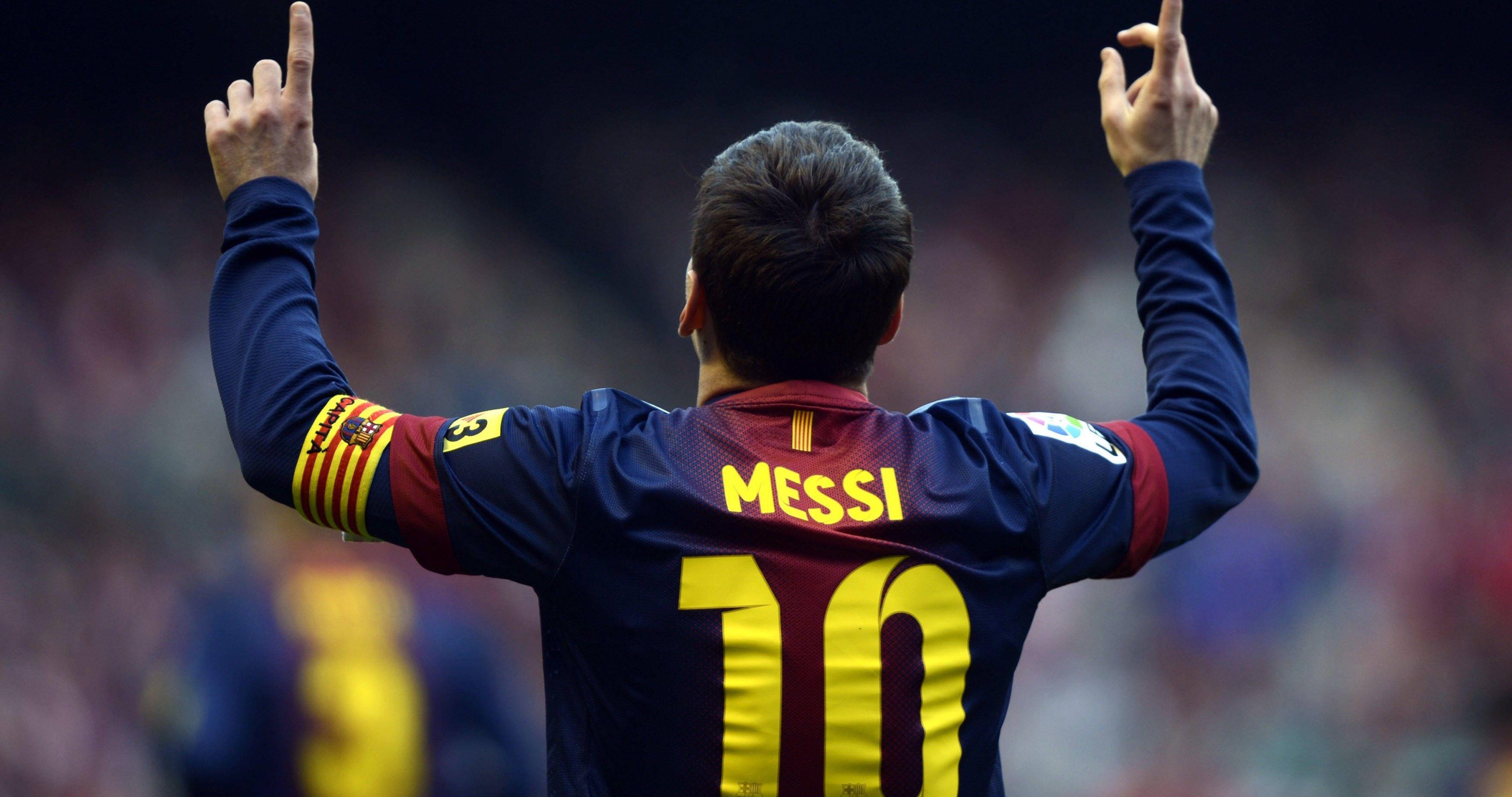 Hands Up Messi 4k Ultra HD — 4096x2160 wallpaper