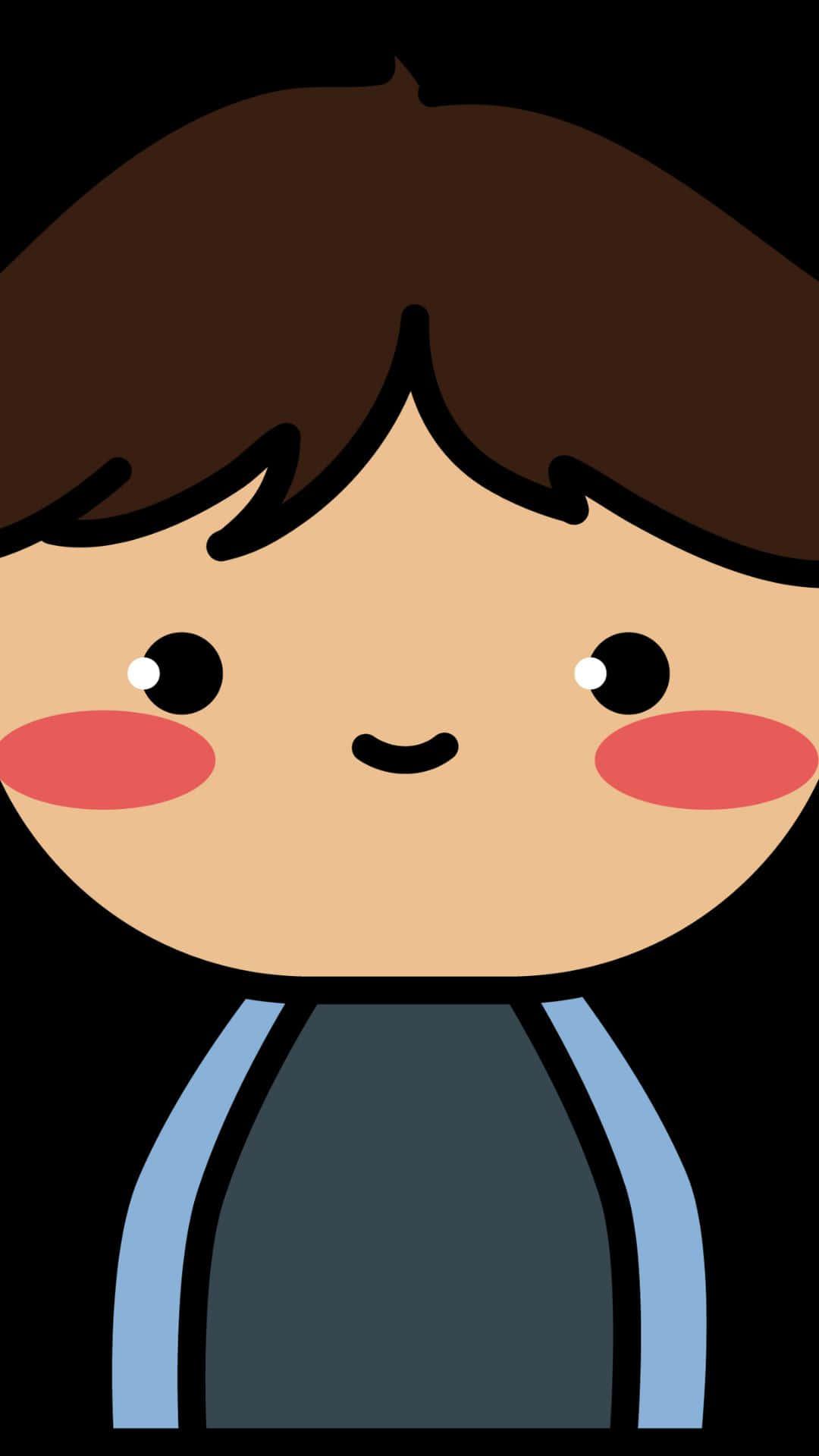 Handsome Blushing Boy Cartoon — 1080x1920 wallpaper