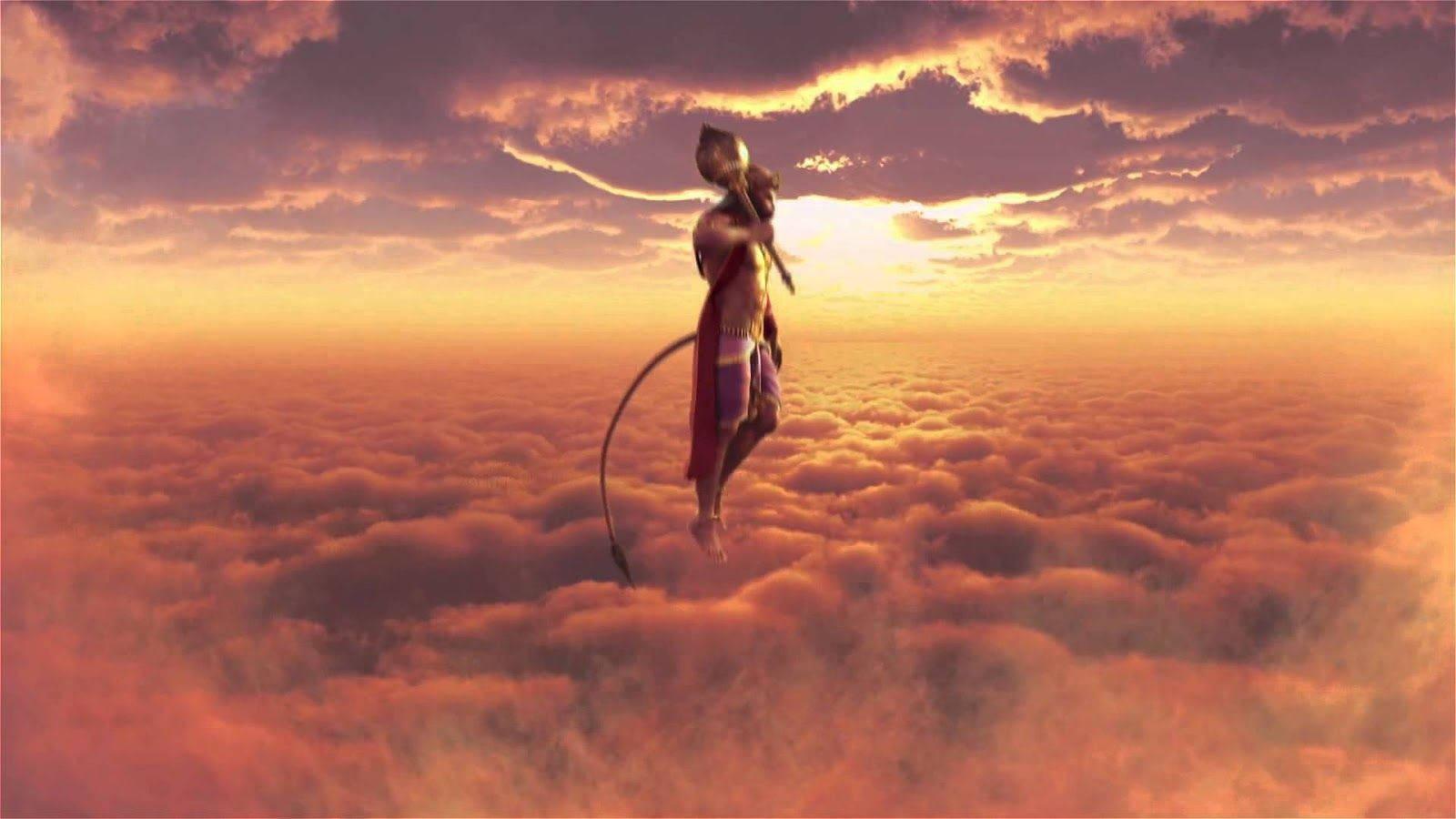 Hanuman Floating In The Sky 4K HD