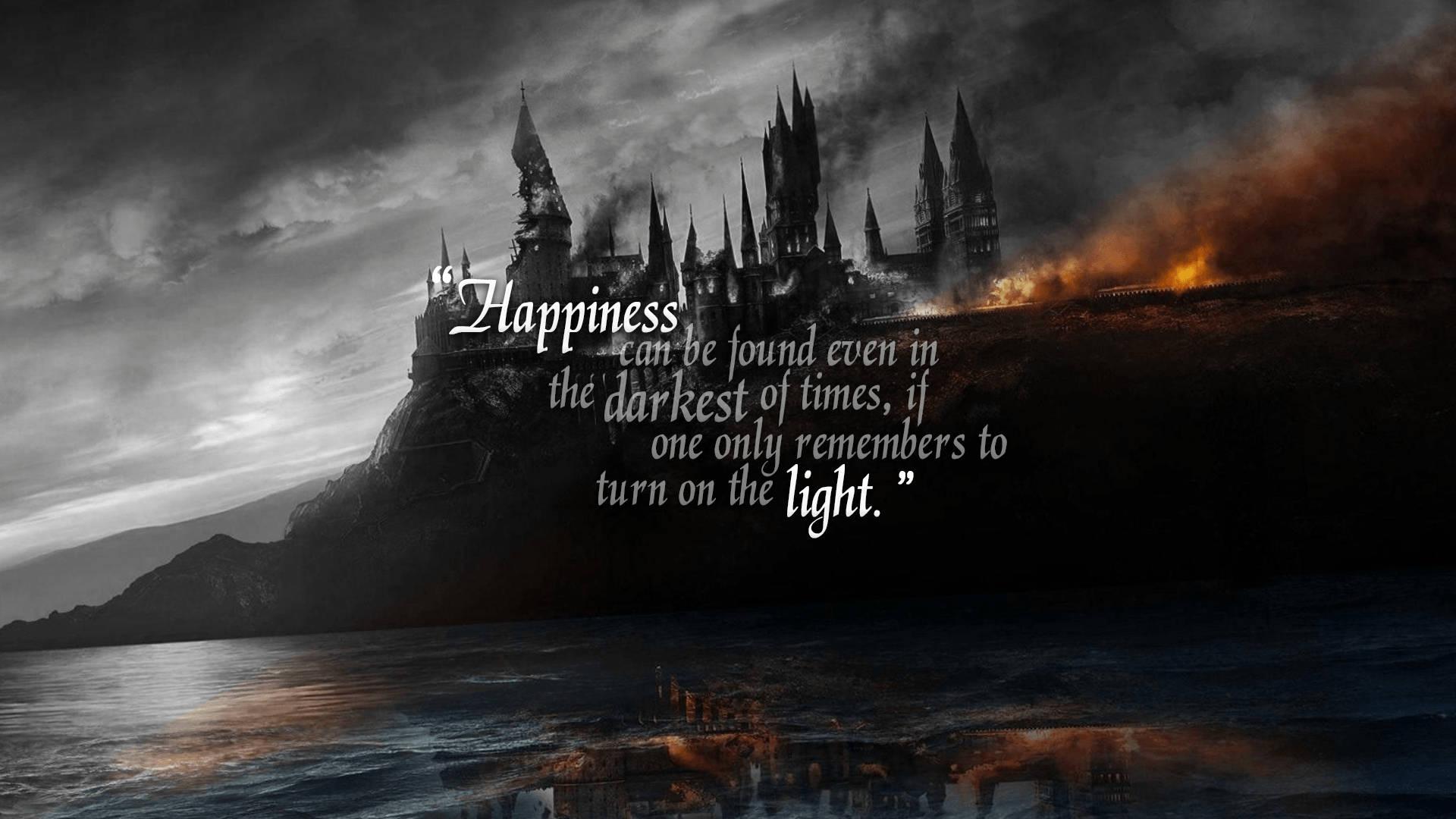 “Happiness can be found even in the darkest of times if one only remembers to turn on the light” - Albus Dumbledore — 1920x1080 wallpaper