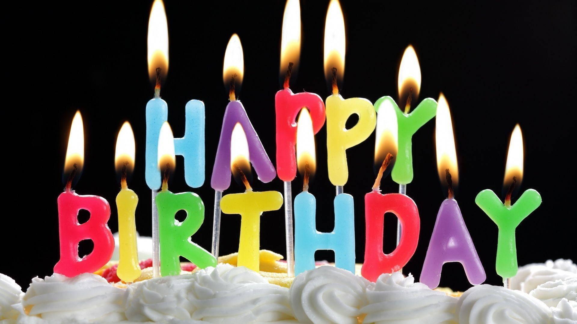 Happy Birthday Candles Whip Cream — 1920x1080 wallpaper