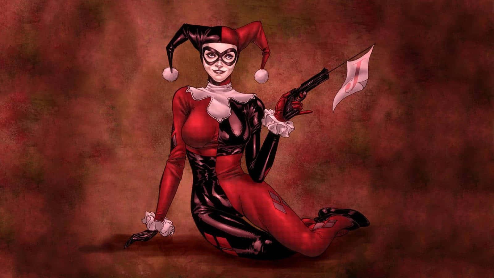 Harley Quinn As Evil Jester Background — 1600x900 wallpaper