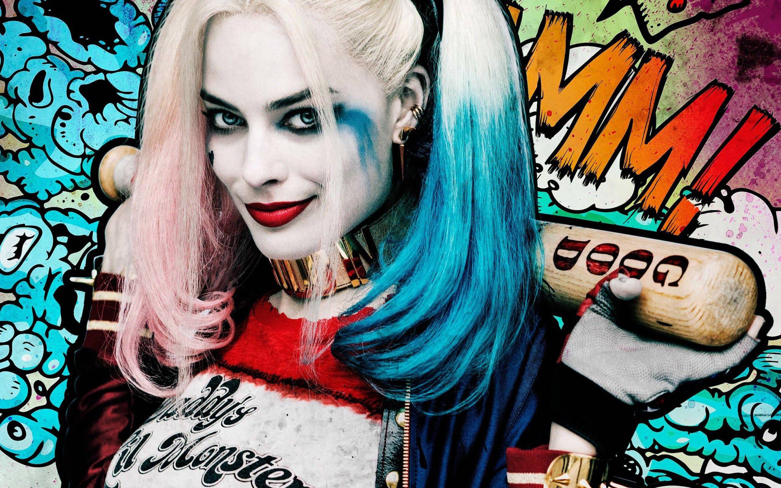 Harley Quinn is ready for action in "Suicide Squad" — 2560x1600 wallpaper