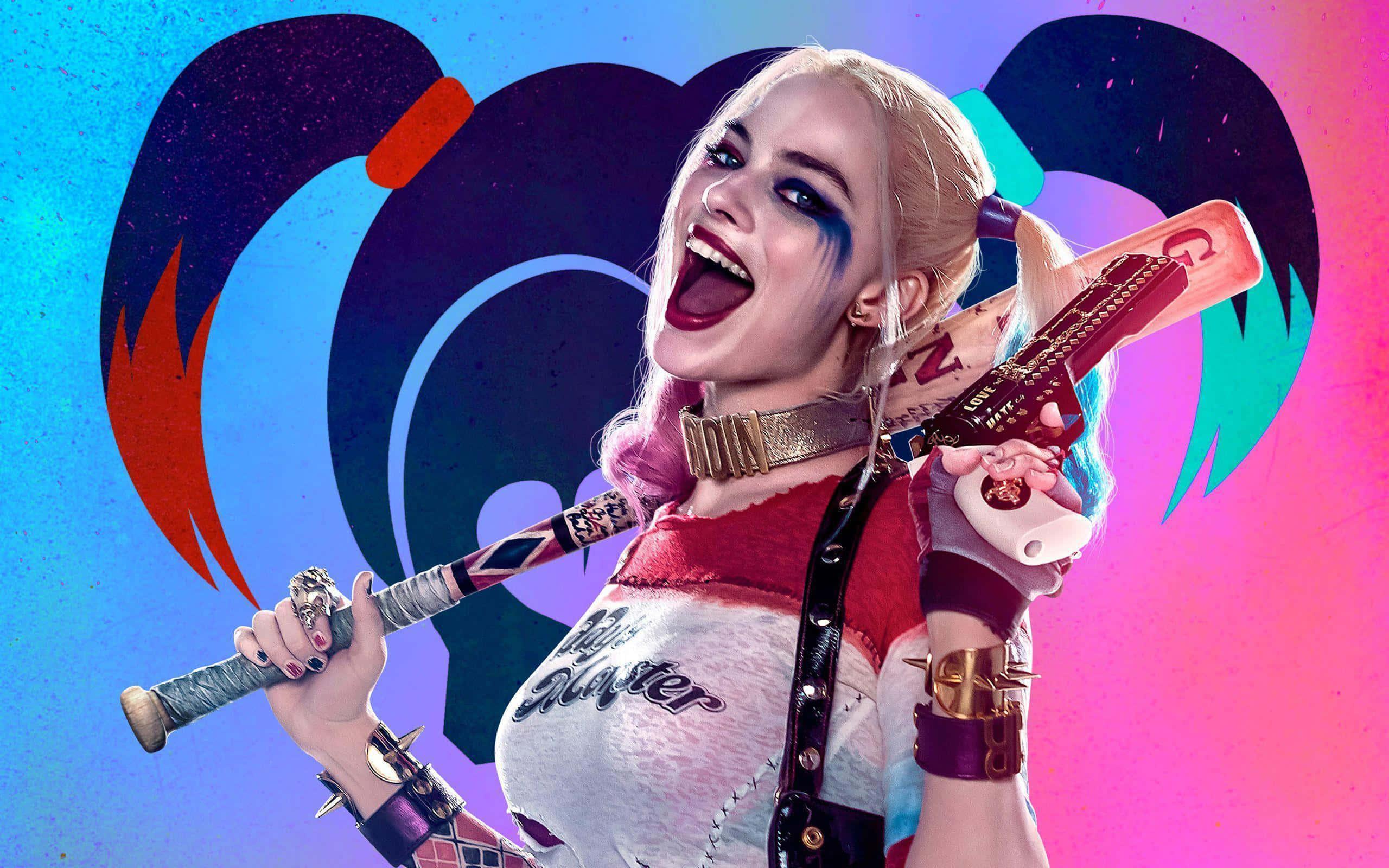 Harley Quinn Margot Robbie Background — 2560x1600 wallpaper