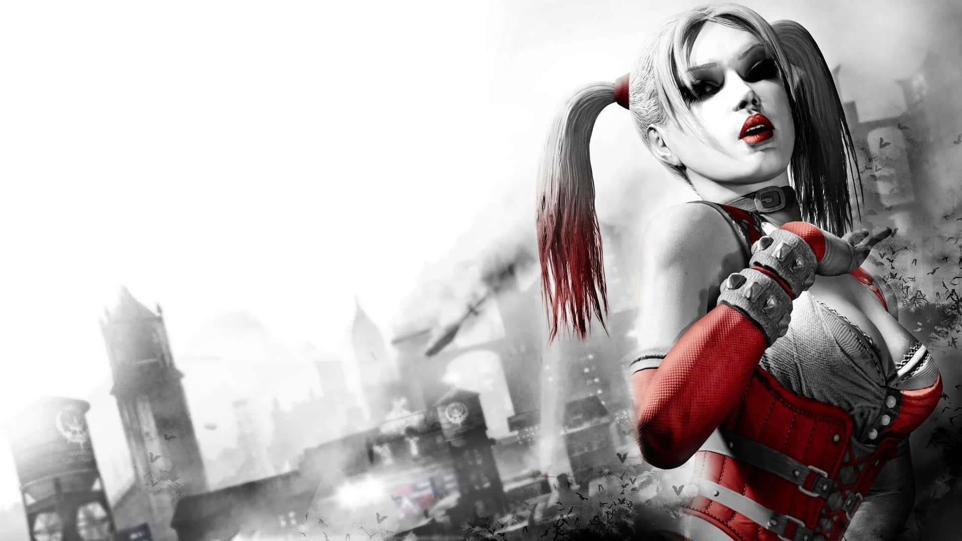 Harley Quinn Santa Claus Costume Background — 1920x1080 wallpaper
