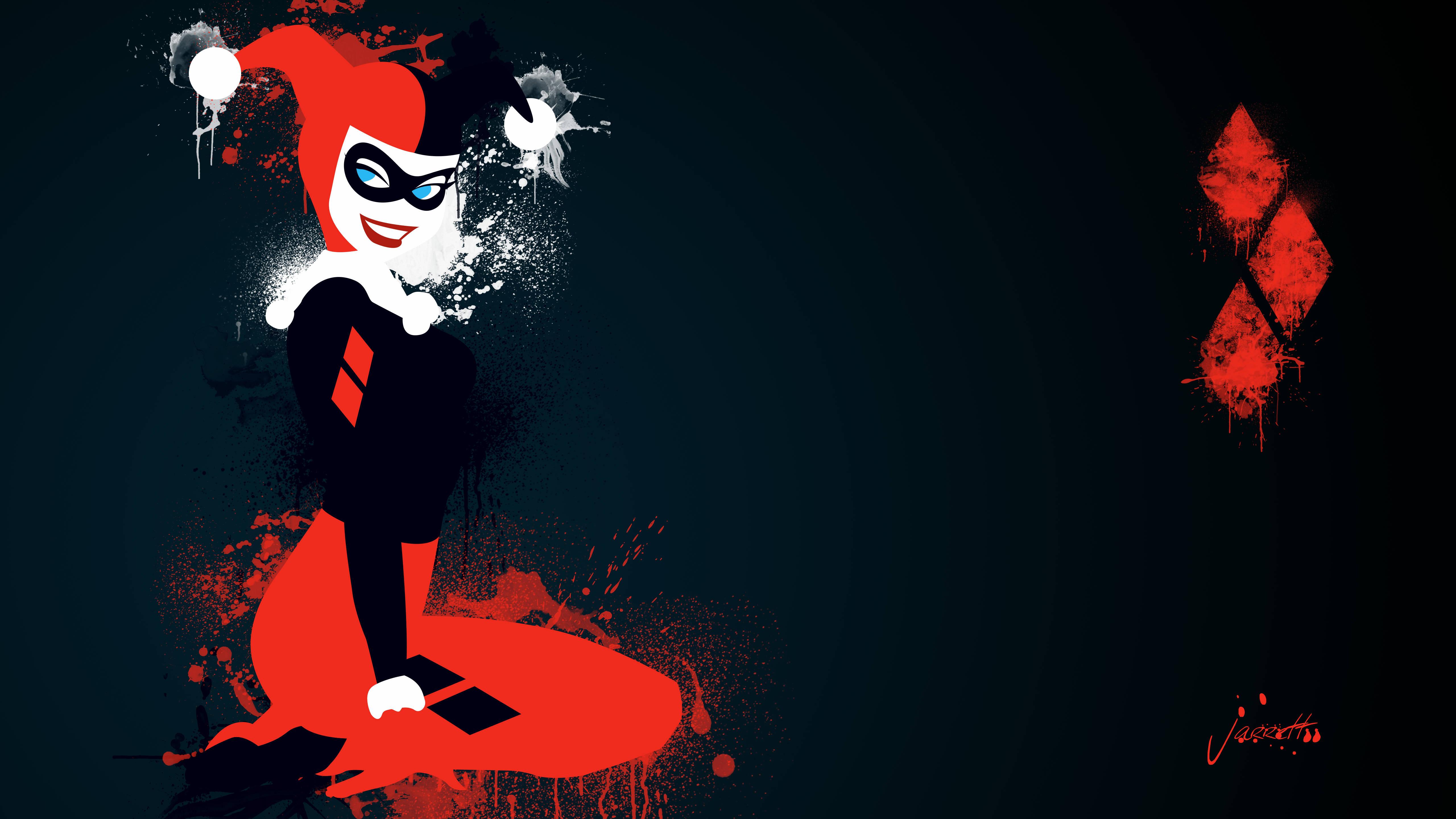 Harley Quinn's iconic clown look — 5120x2880 wallpaper