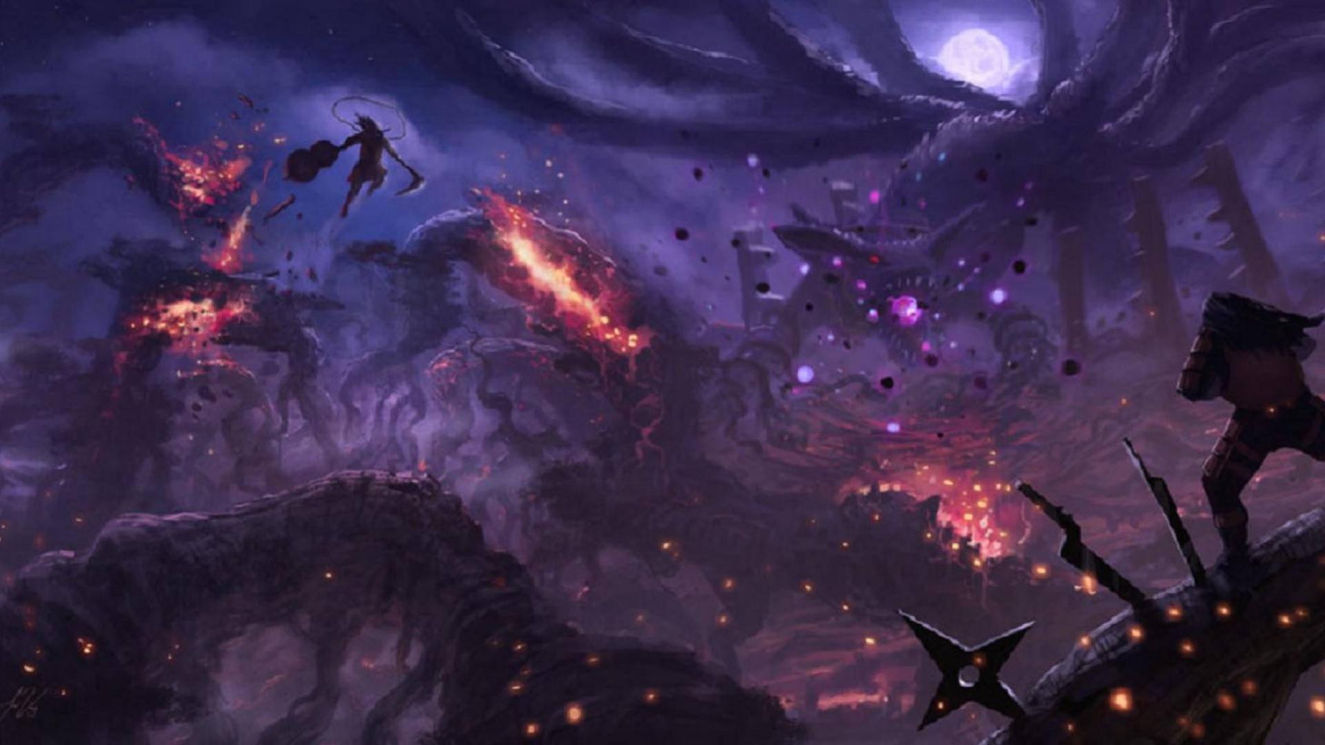 Hashirama and Madara in an Epic Battle — 1920x1080 wallpaper
