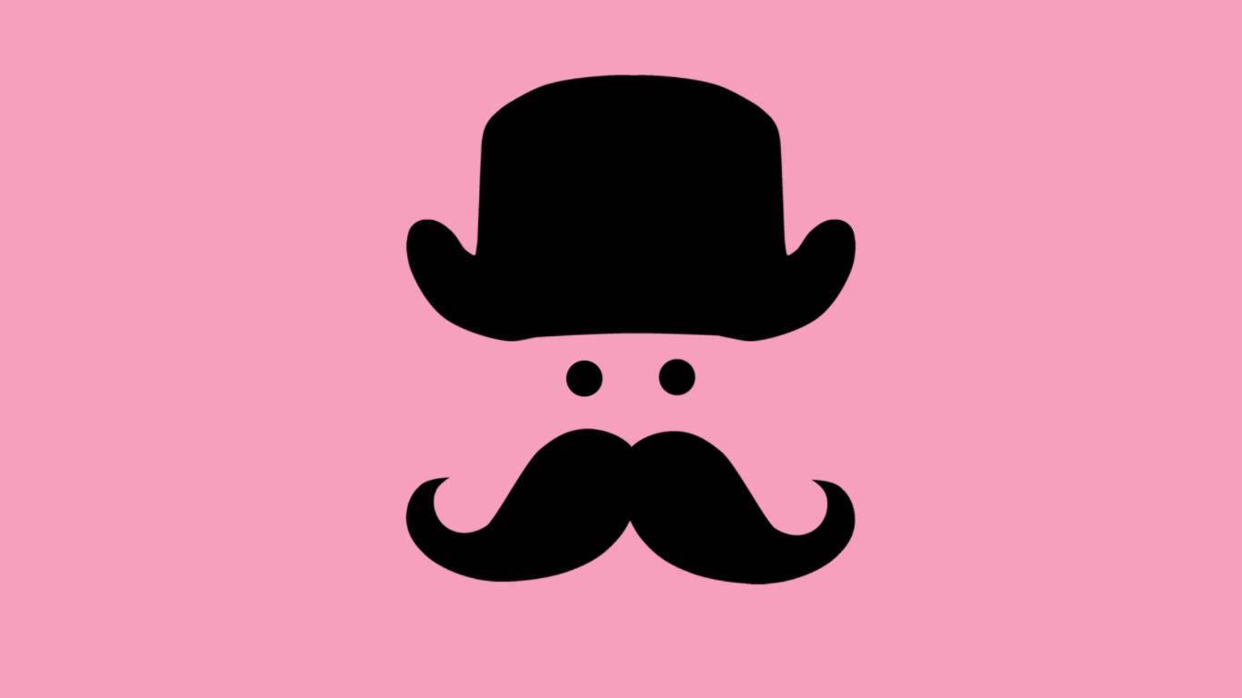 Hat, Eyes, And Mustache Cute Laptop — 1366x768 wallpaper