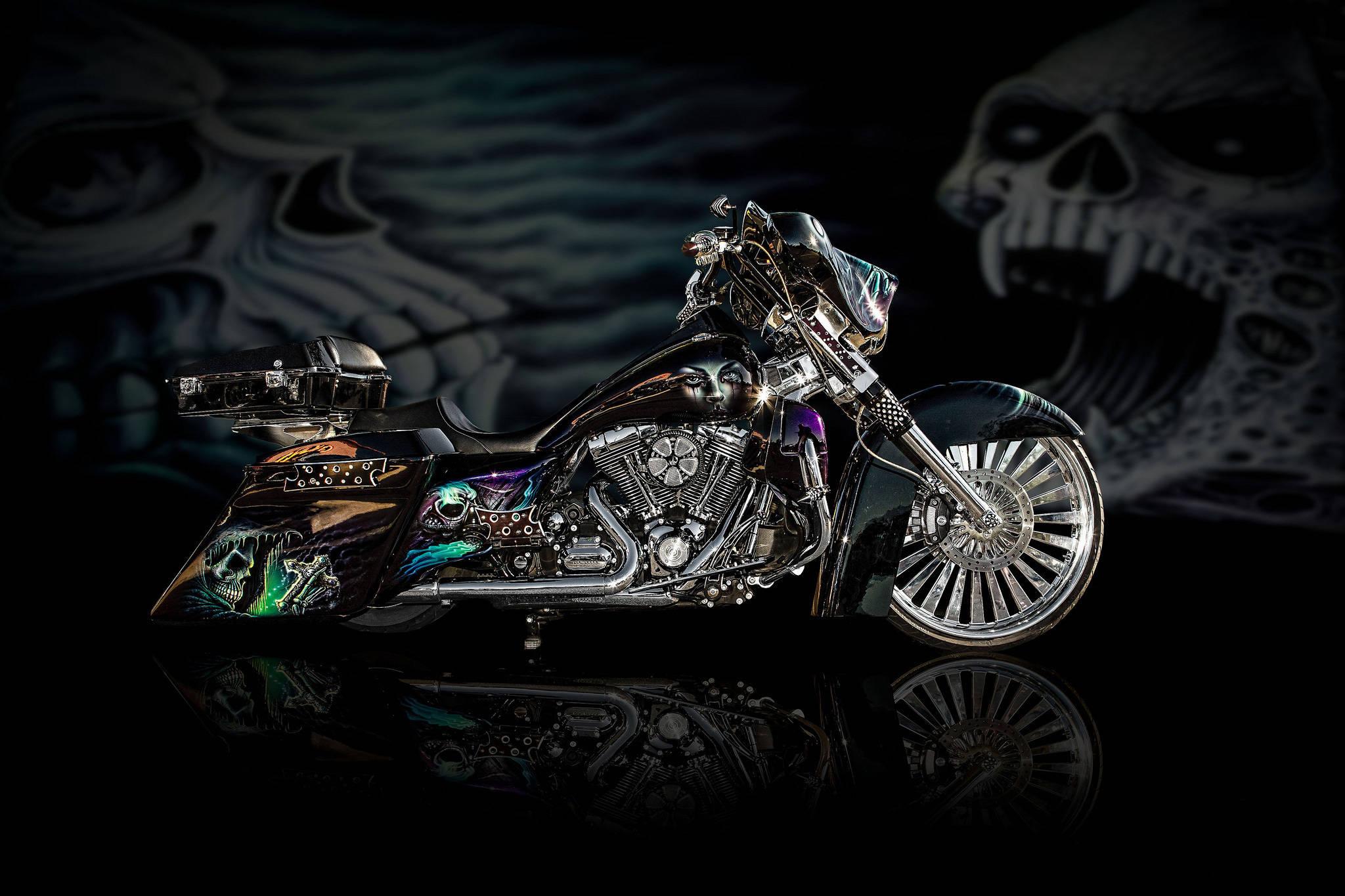 HD Airbrushed Motorcycle — 2048x1365 wallpaper