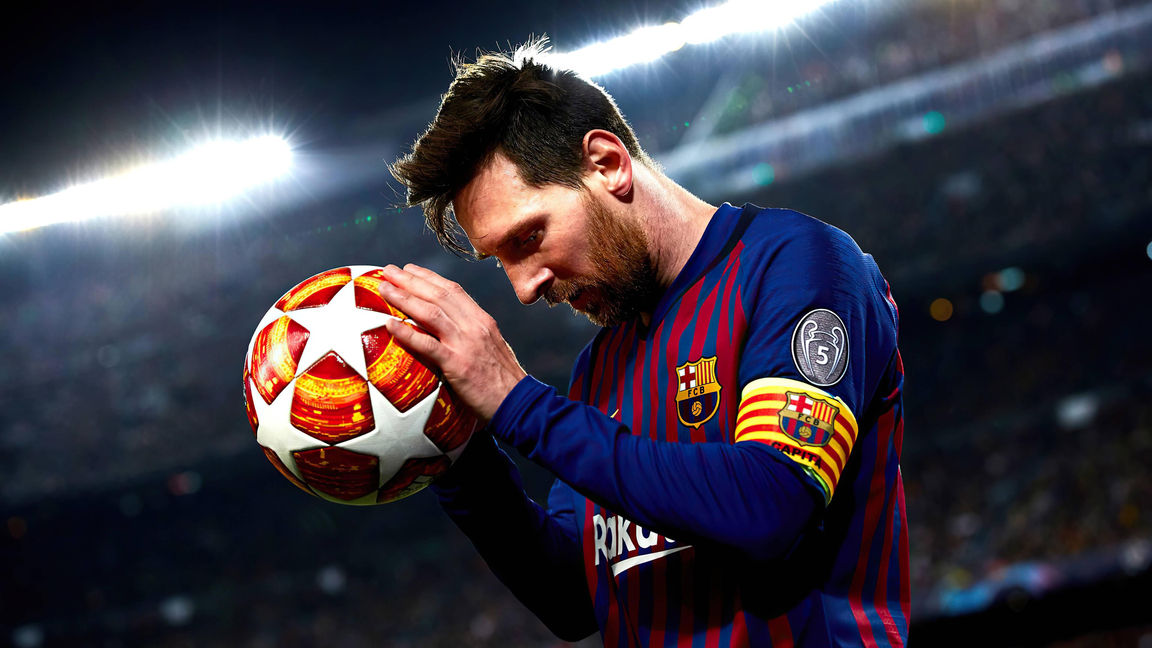 Head Bowed Messi 4k Ultra HD — 3840x2160 wallpaper