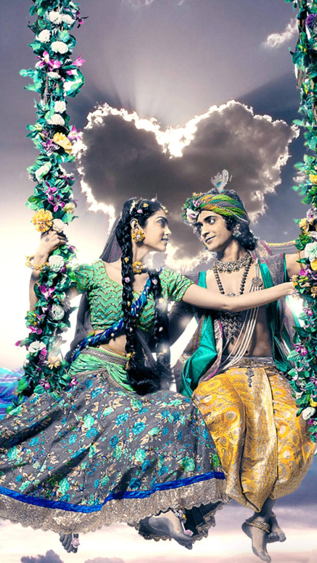 Heart Cloud Radha Krishna Serial — 1080x1920 wallpaper