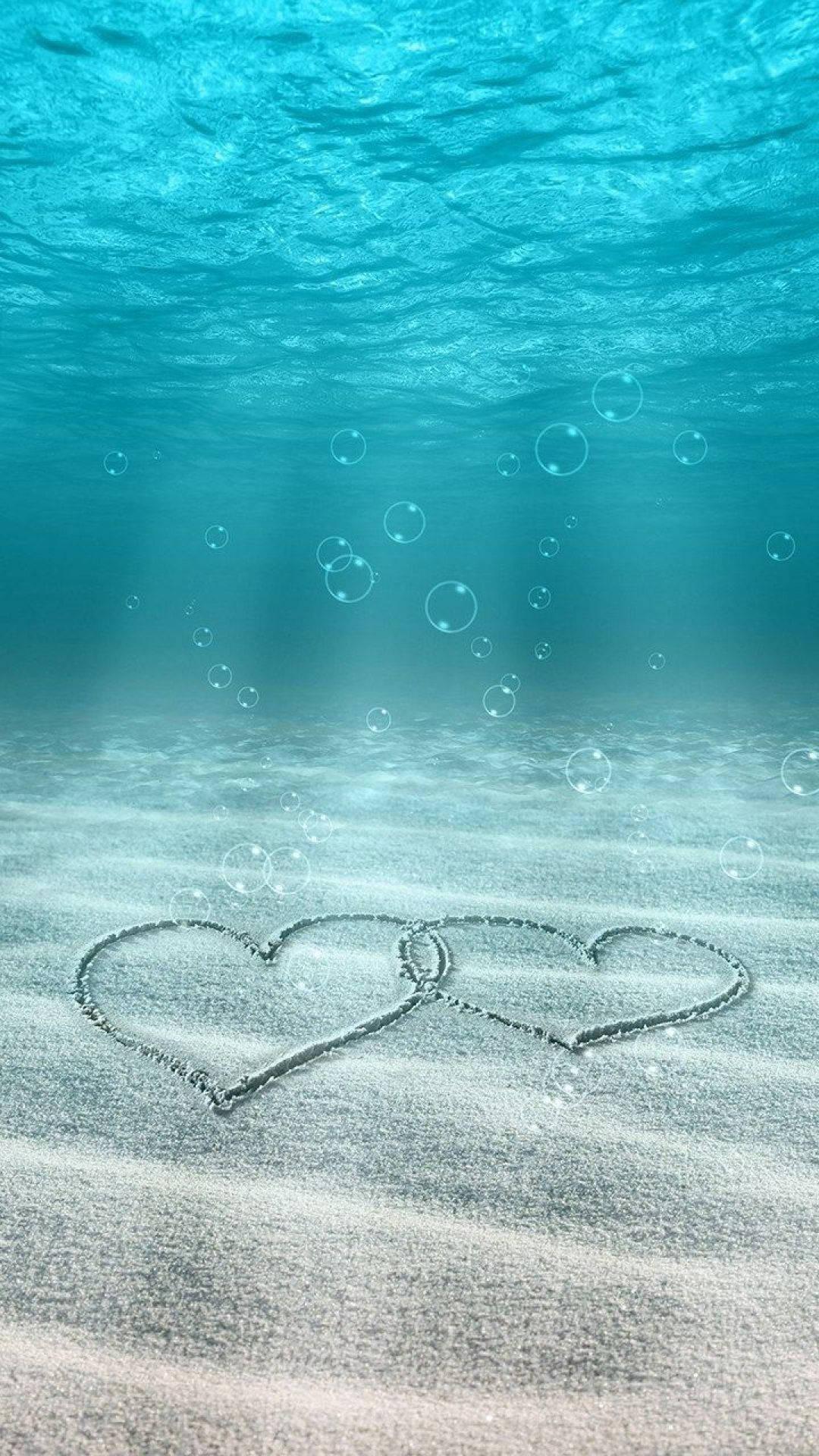 Hearts Underwater Love Phone — 1080x1920 wallpaper
