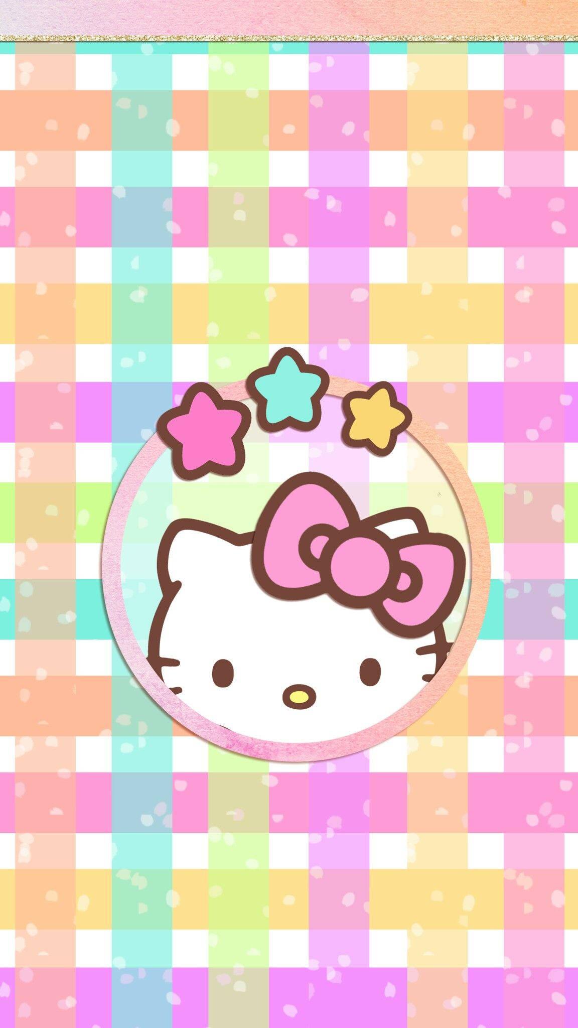 Hello Kitty Kawaii Weaved Pastel — 1152x2048 wallpaper