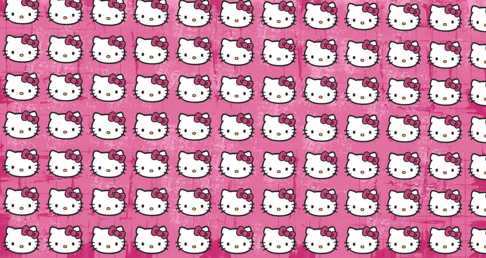 Hello Kitty Laptop Pink Collage — 1920x1020 wallpaper